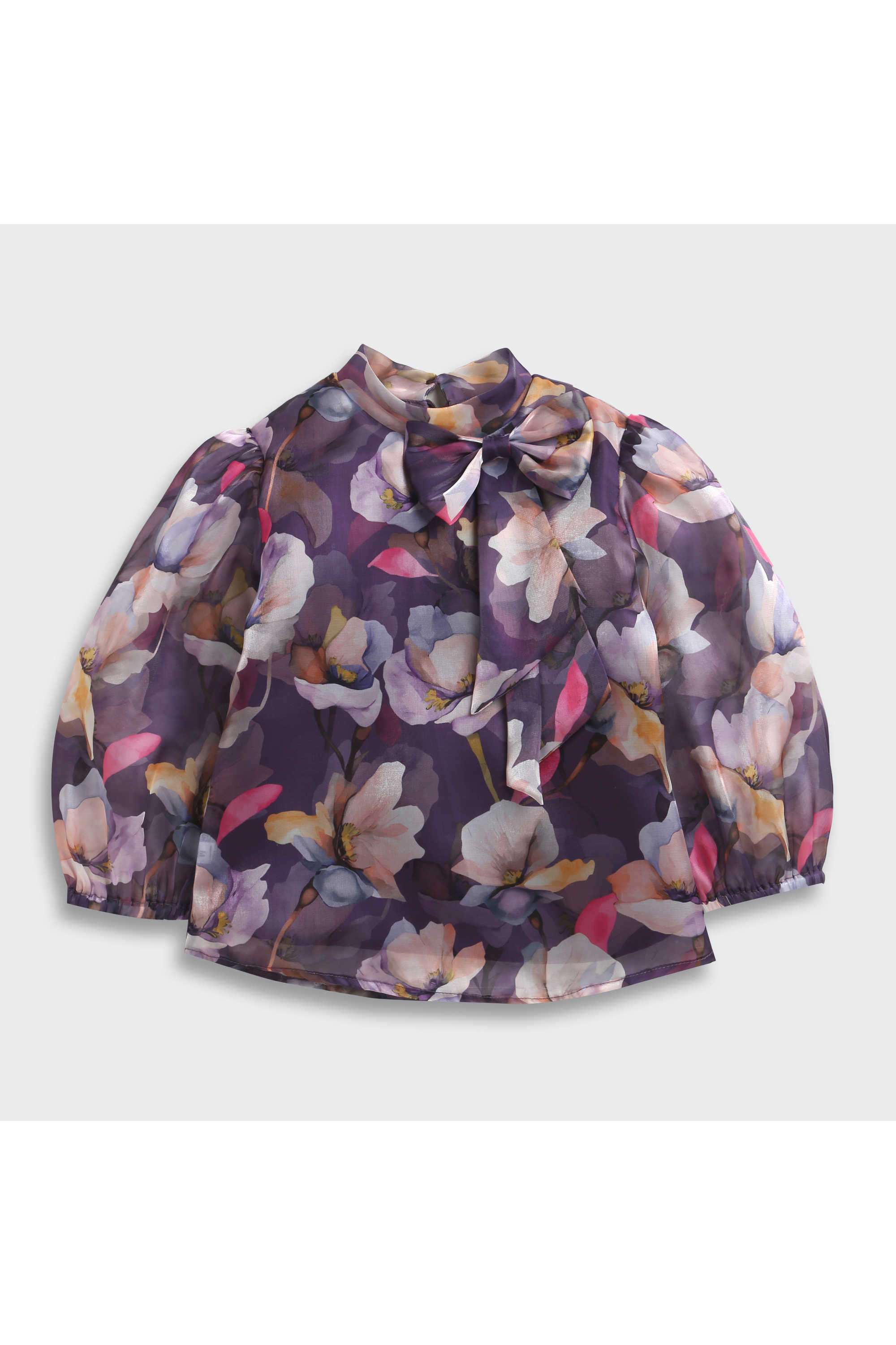 Printed-Polyester-Round-Neck-Girl-s-Top