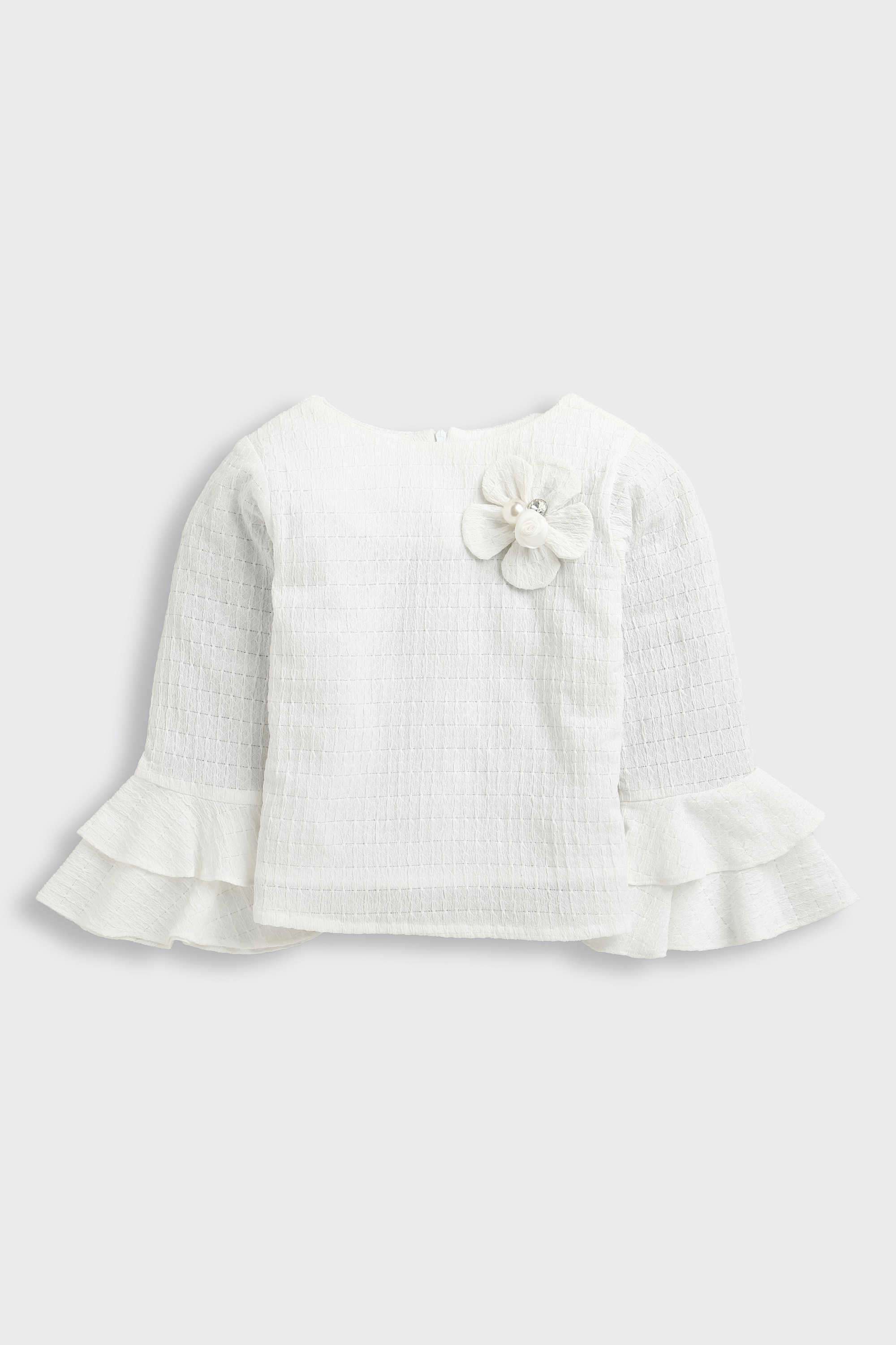 Textured-Polyester-Boat-Neck-Girl-s-Top