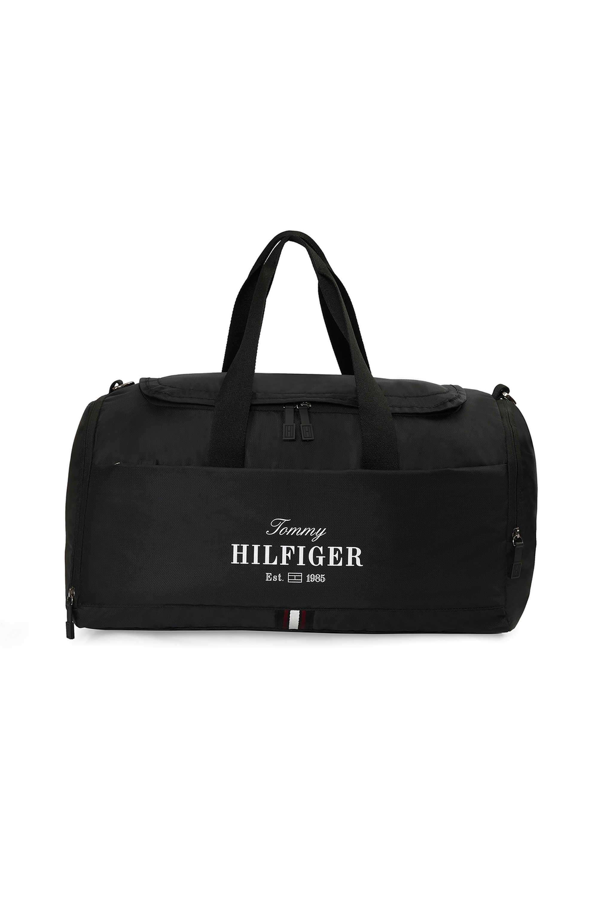 Zipper-Polyester-Typographic-Women-Duffle-Bag