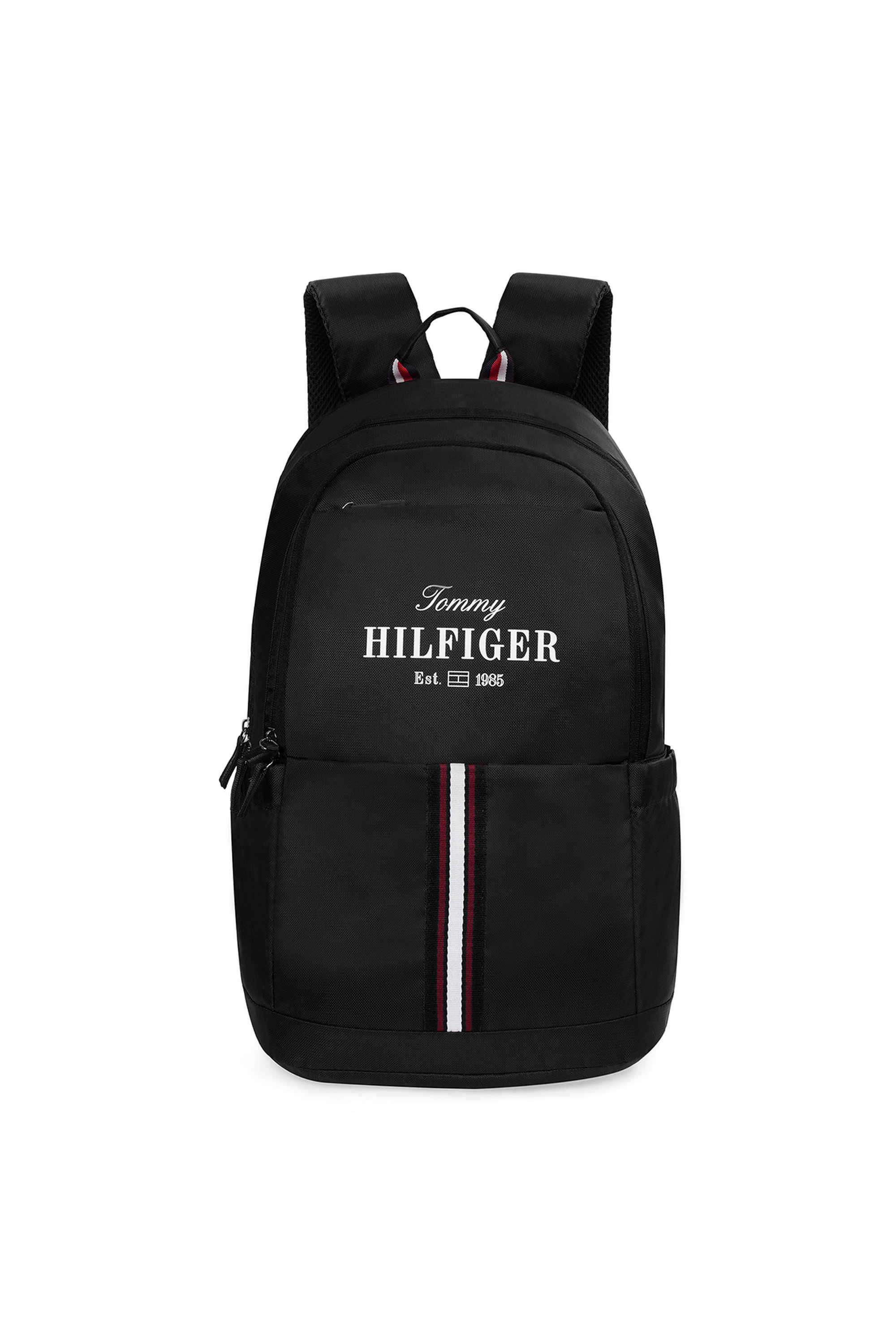 Zipper-Polyester-Typographic-Women-Backpack