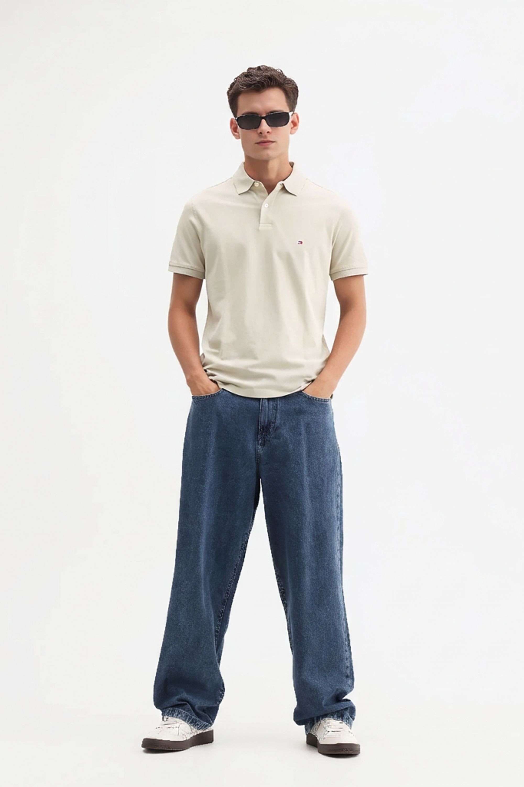 Solid-Blended-Fabric-Polo-Men-s-T-Shirt