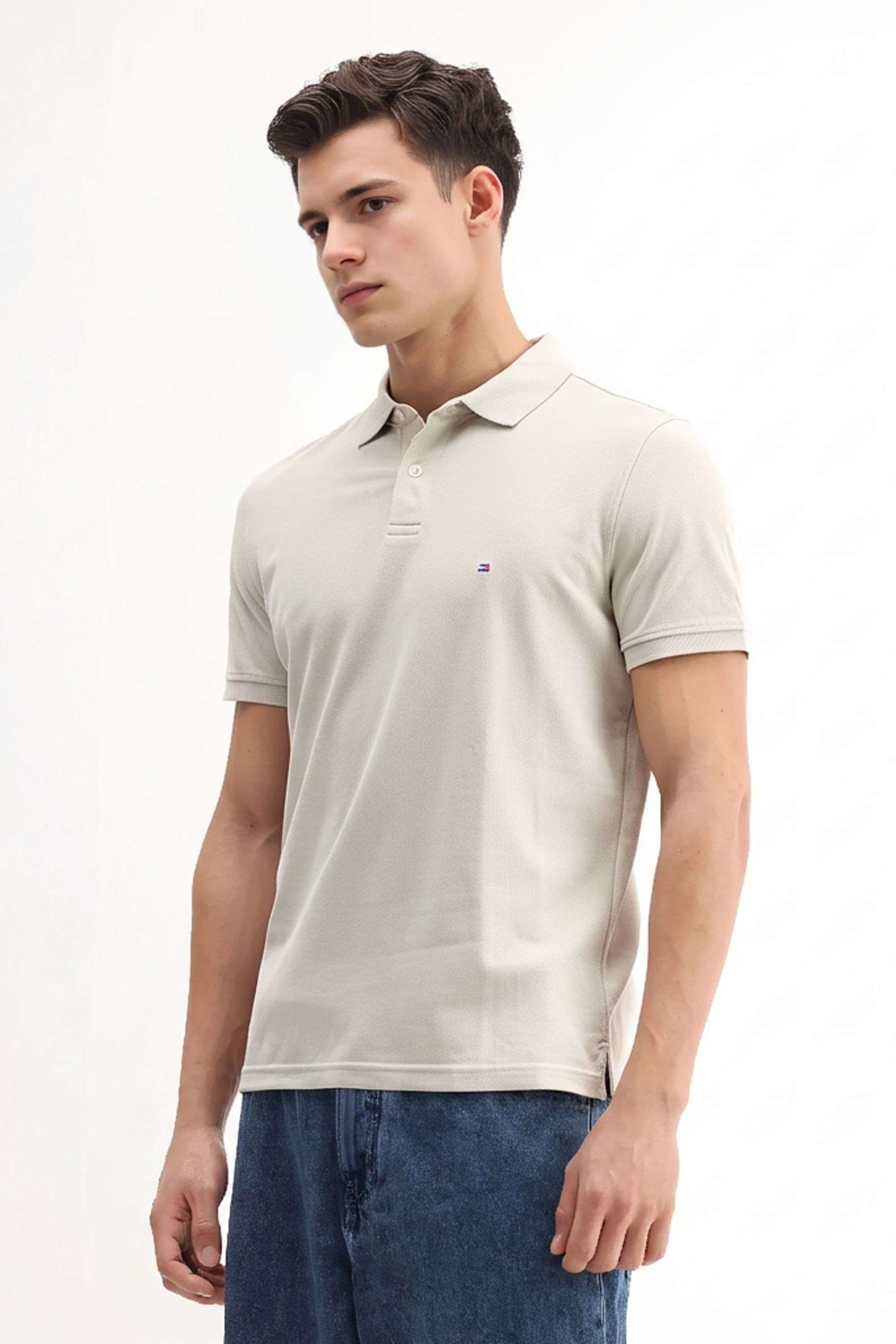 Solid-Blended-Fabric-Polo-Men-s-T-Shirt