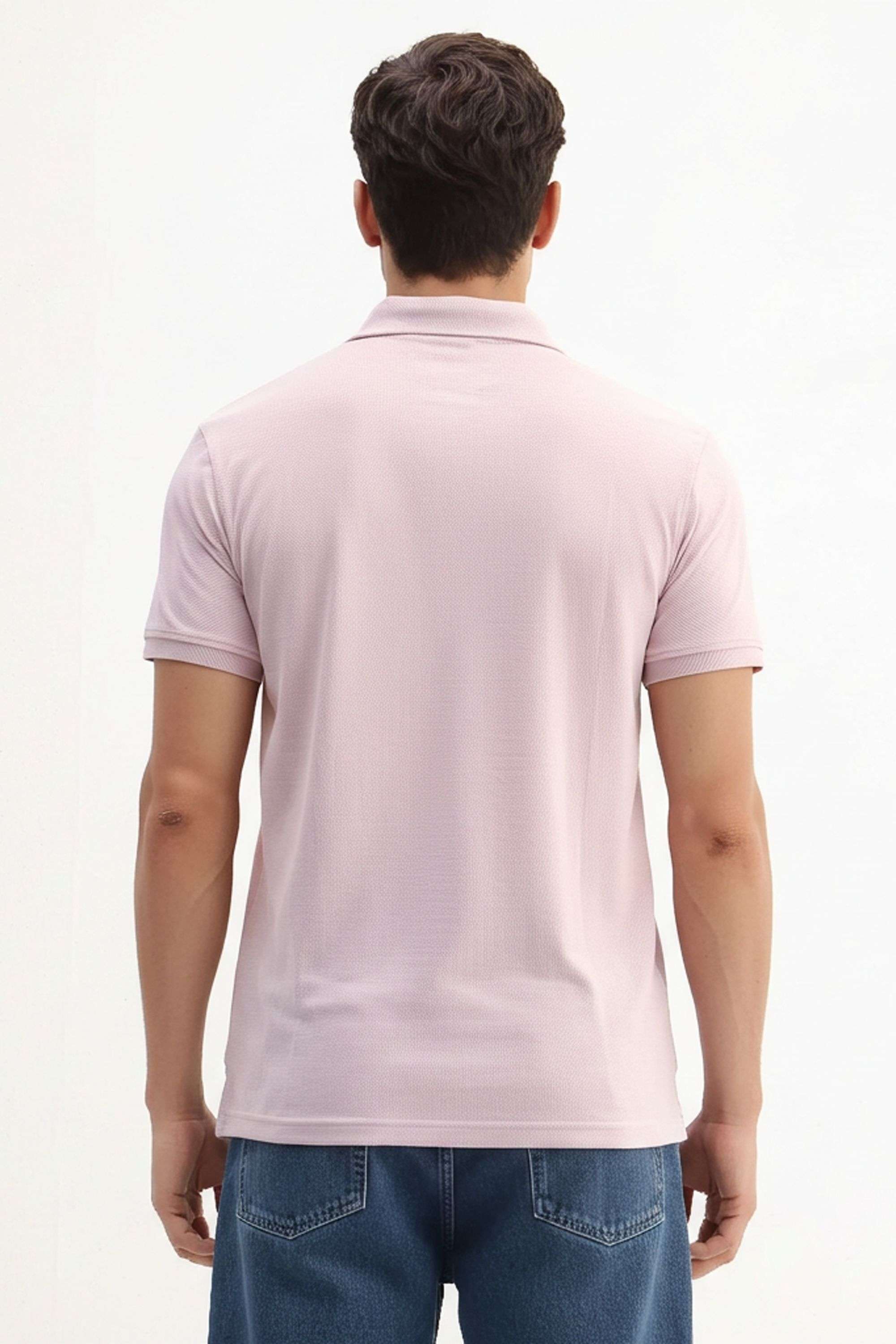 Solid-Blended-Fabric-Polo-Men-s-T-Shirt