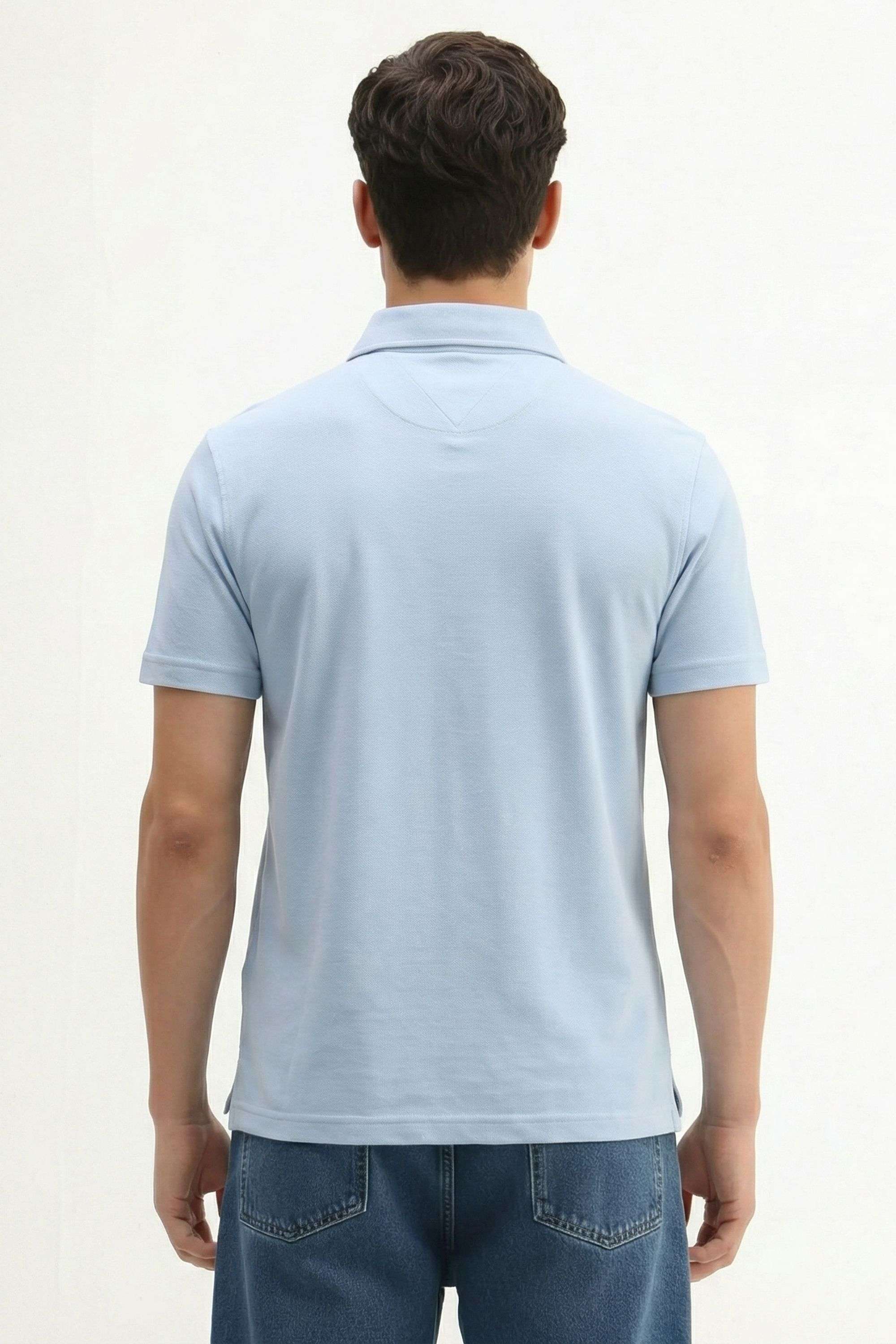 Solid-Cotton-Collared-Men-s-T-Shirt