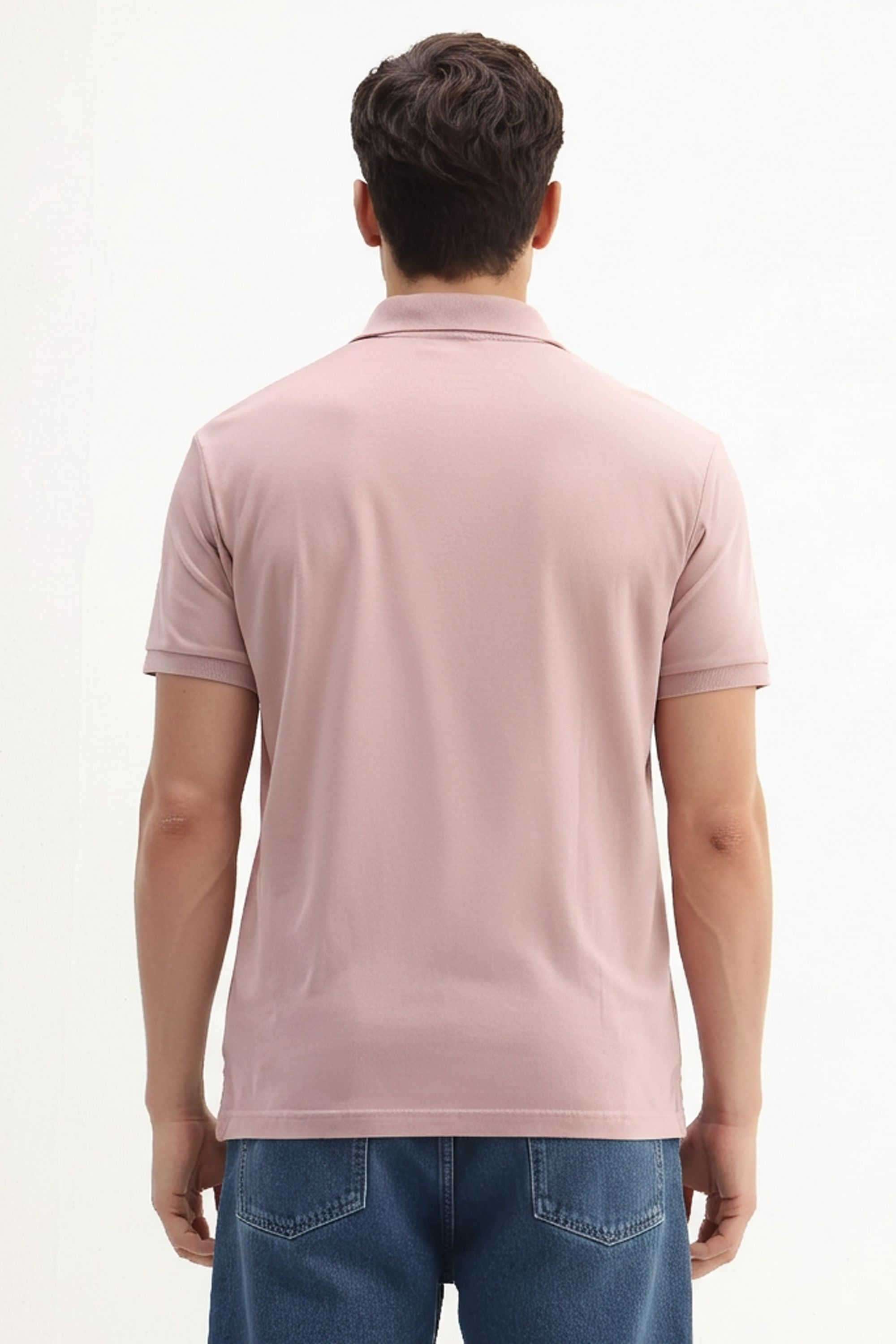 Solid-Blended-Fabric-Polo-Men-s-T-Shirt