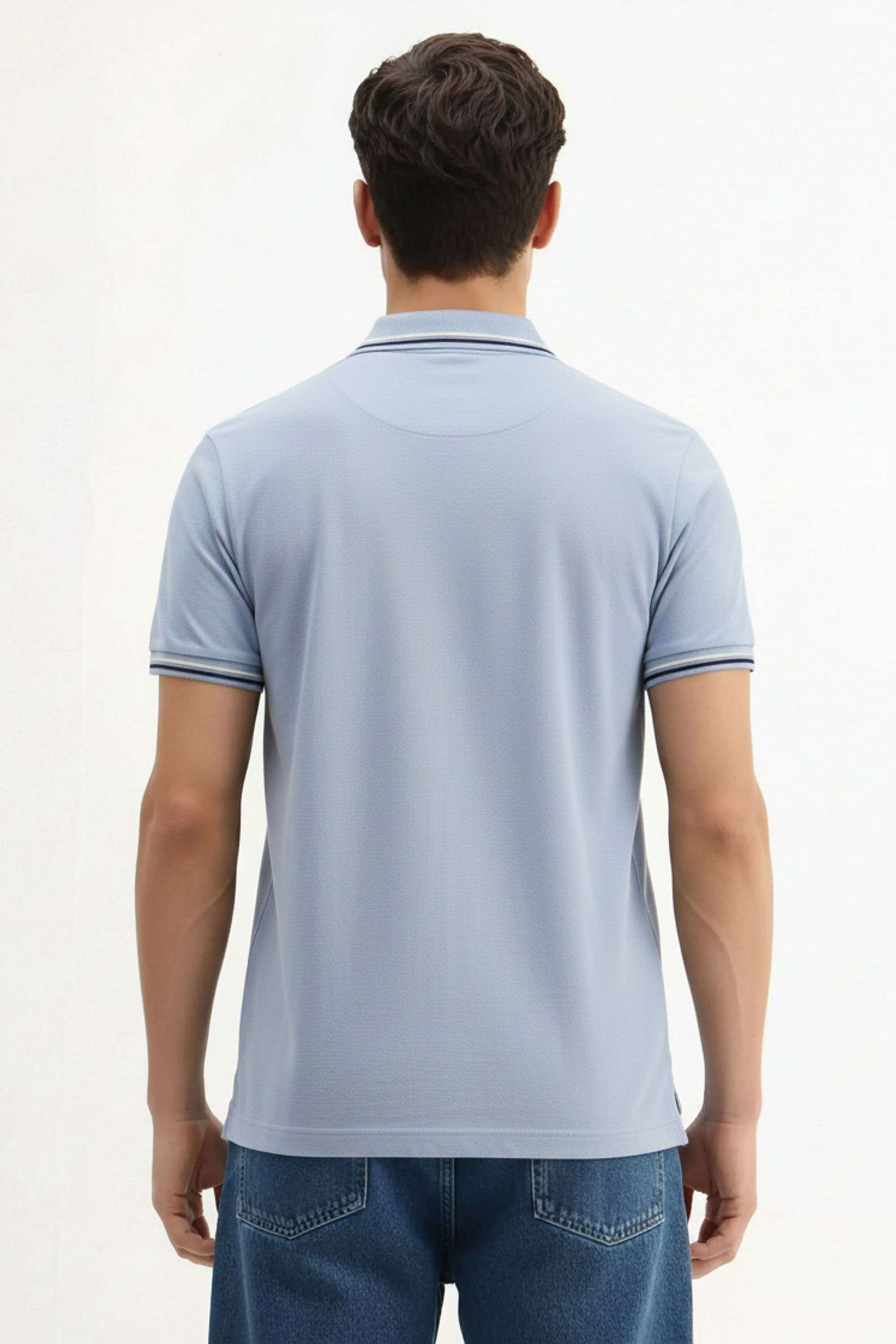 Solid-Blended-Fabric-Regular-Fit-Men-Polo-T-Shirt