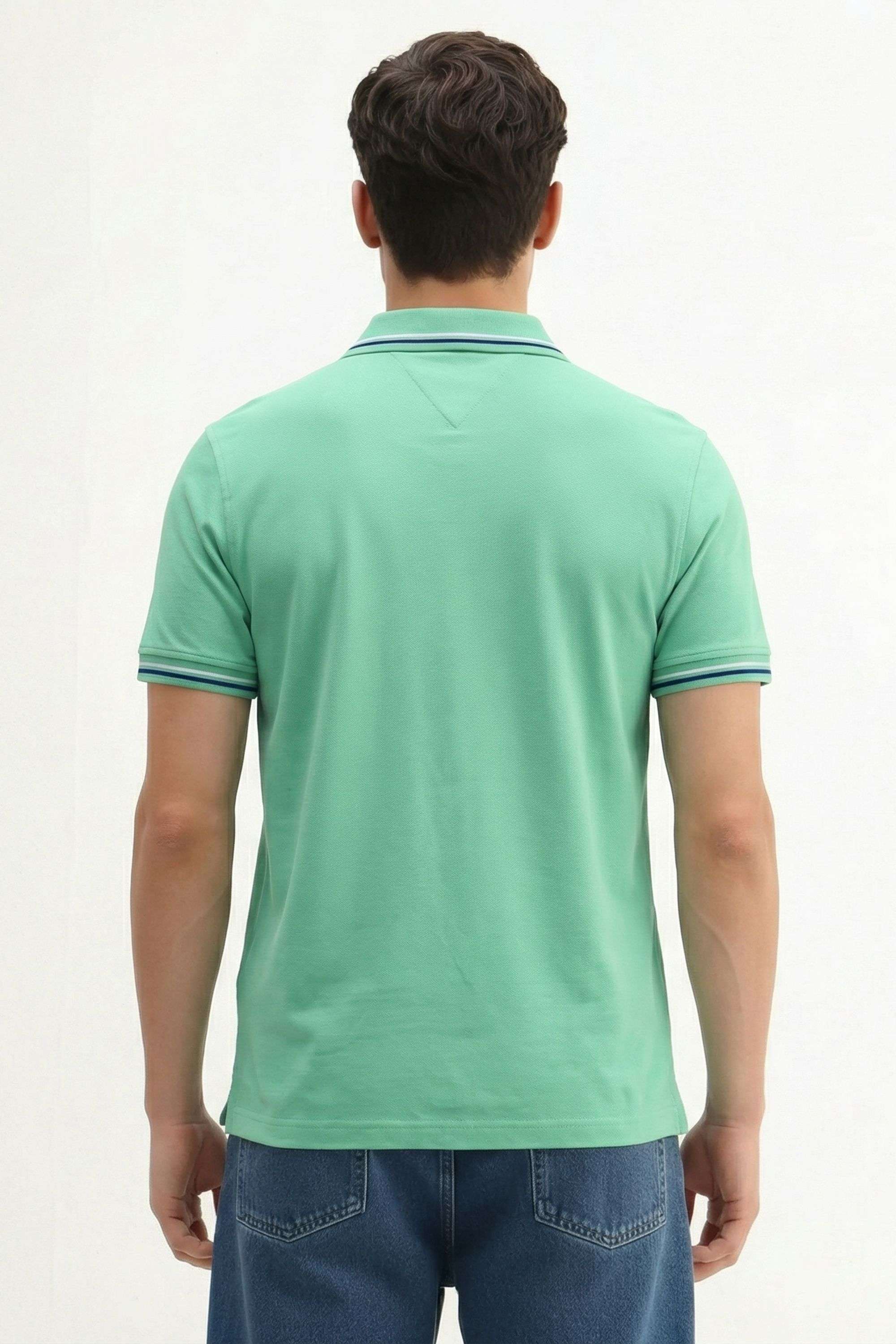Solid-Cotton-Collared-Men-s-T-Shirt