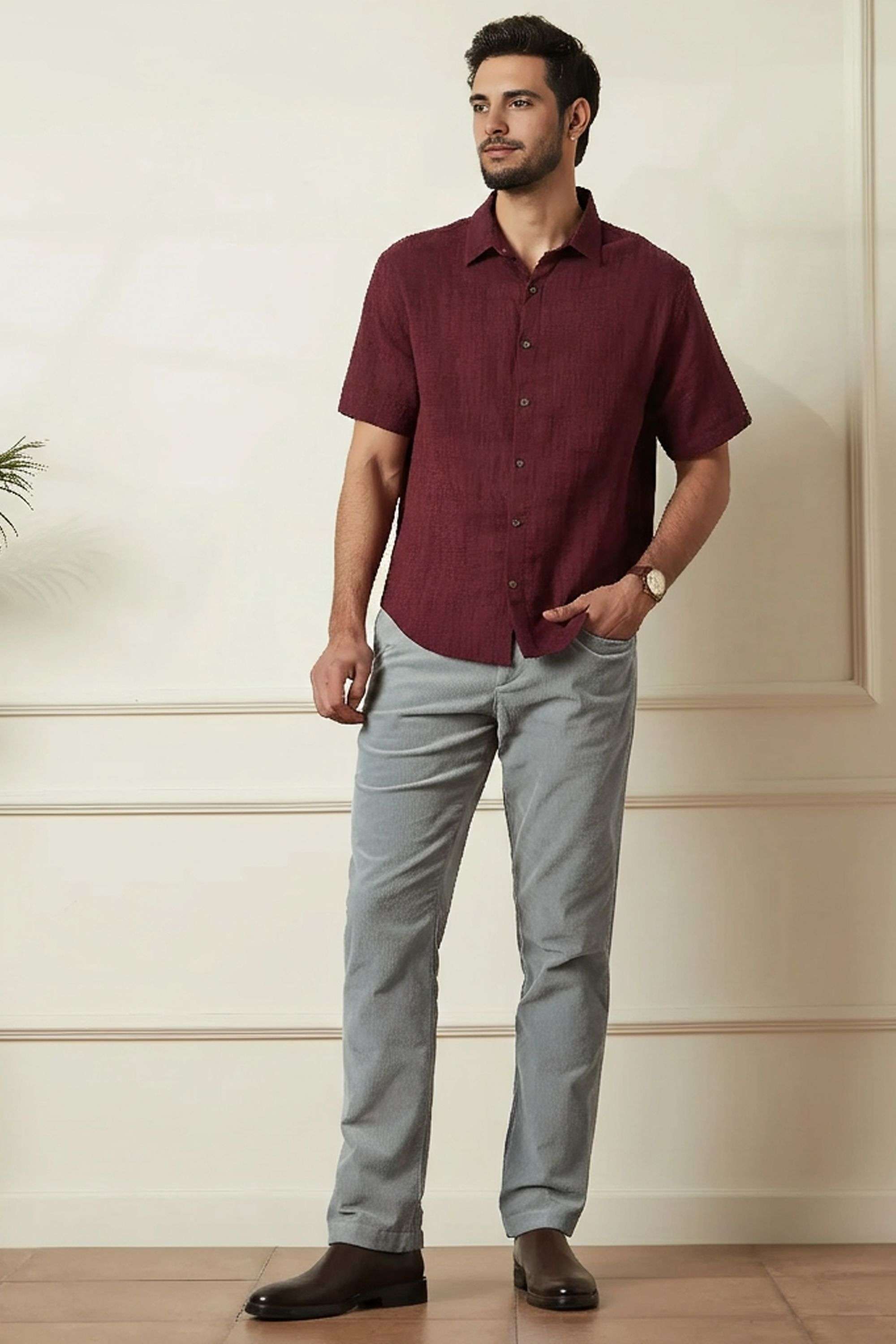 Blended-Fabric-Regular-Fit-Men-Jeans