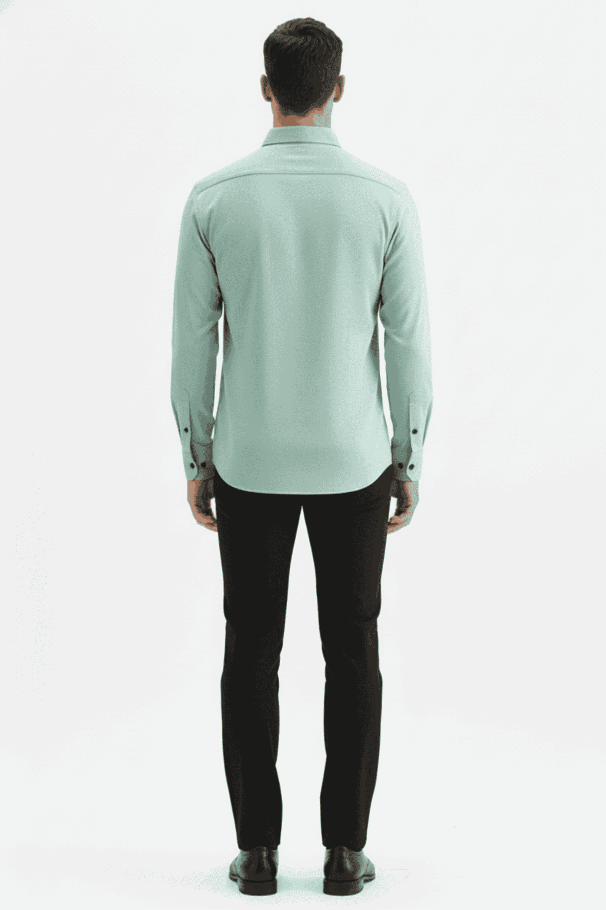 Solid-Nylon-Regular-Fit-Men-Casual-Wear-Shirt
