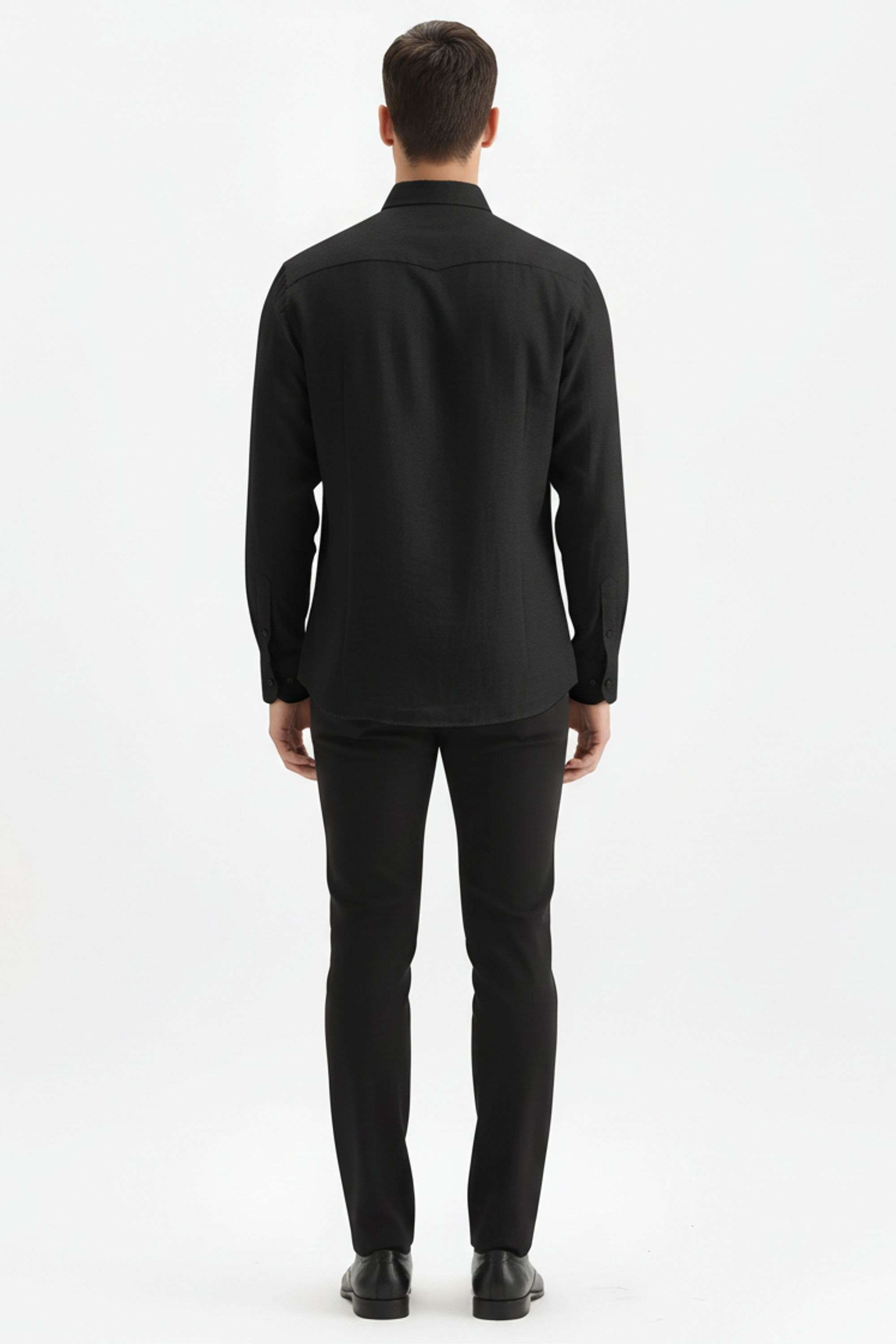Solid-Blended-Fabric-Regular-Fit-Men-Casual-Wear-Shirt