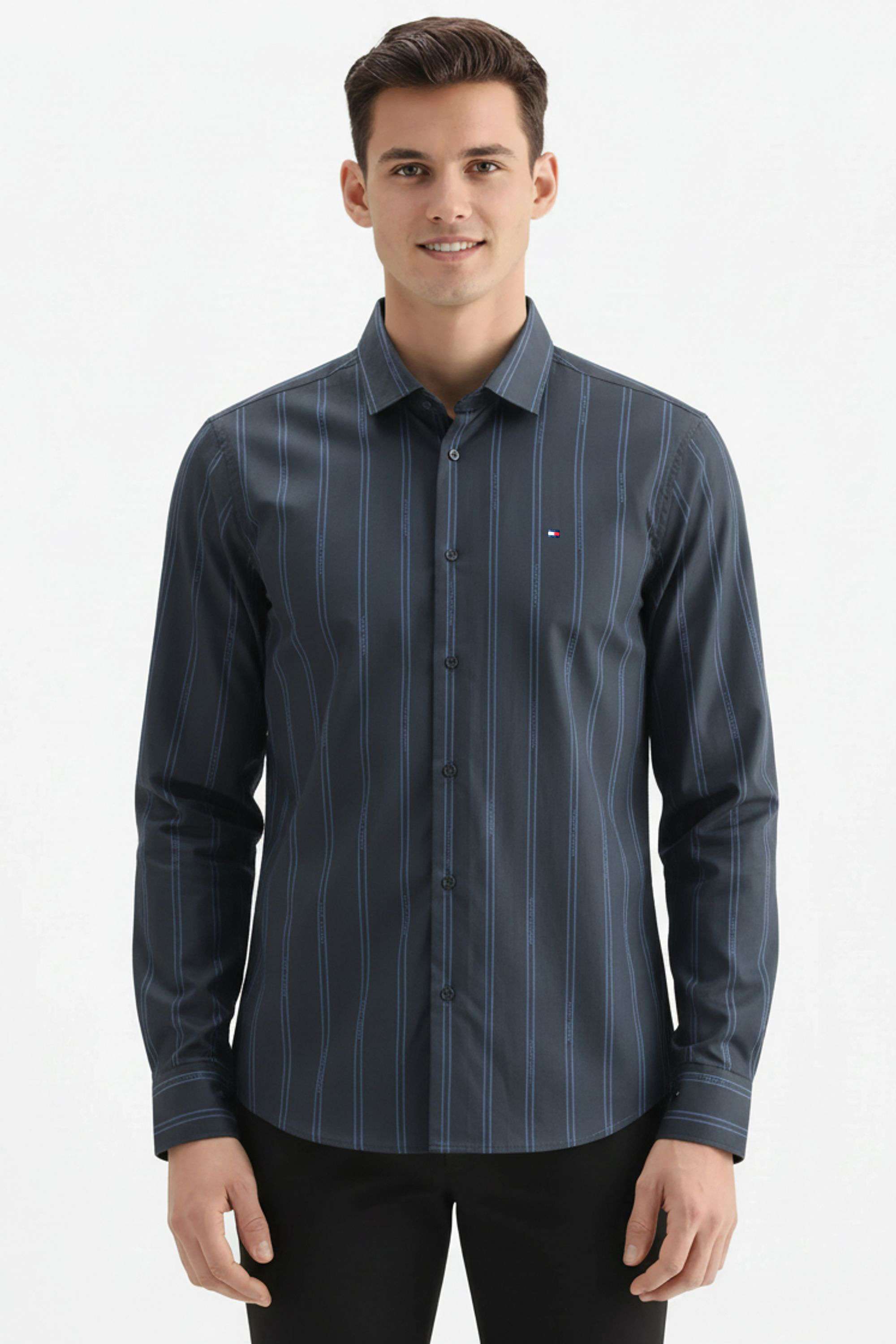 Stripes-Cotton-Regular-Fit-Men-Casual-Wear-Shirt