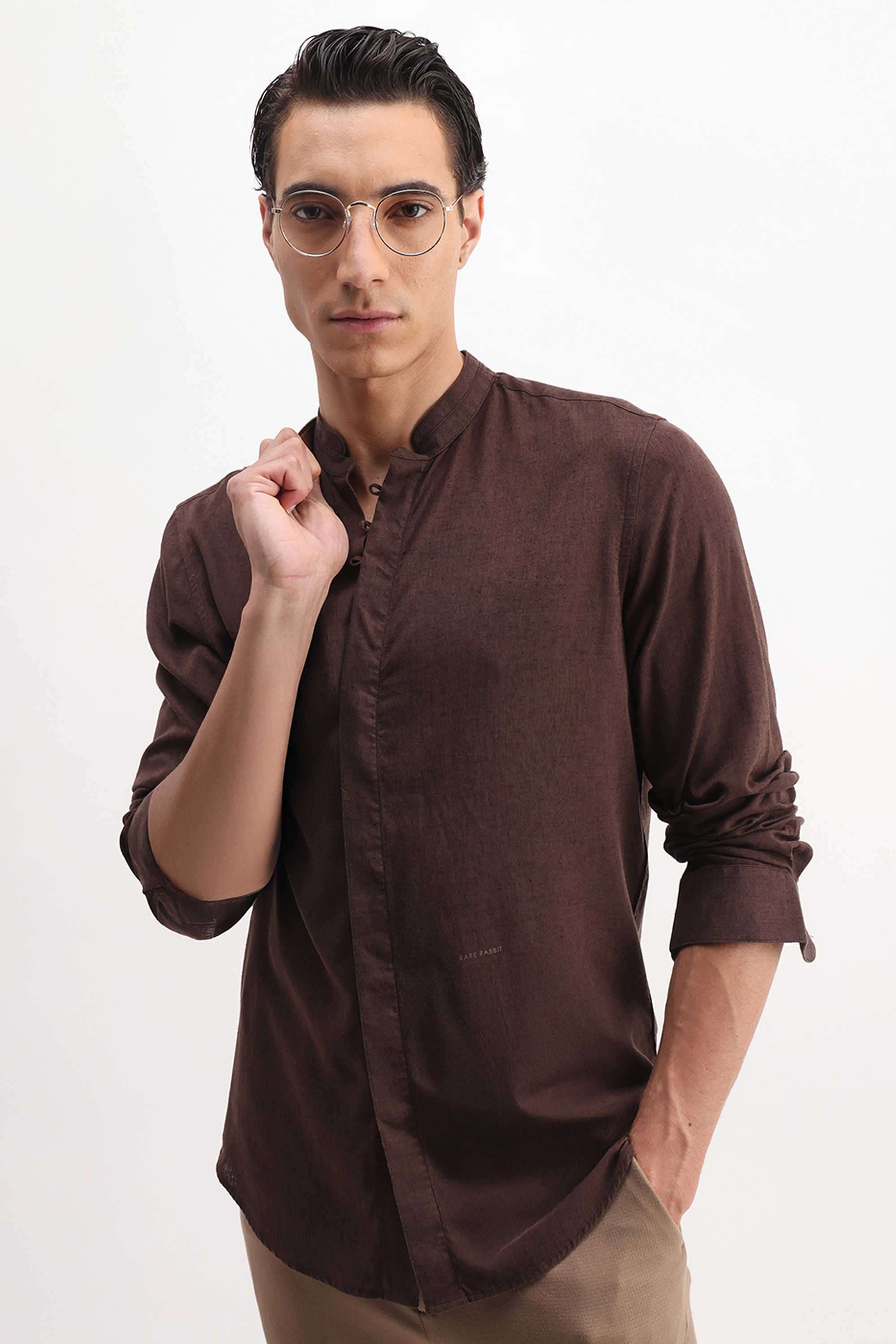 Solid-Cotton-Regular-Fit-Men-s-Casual-Shirt