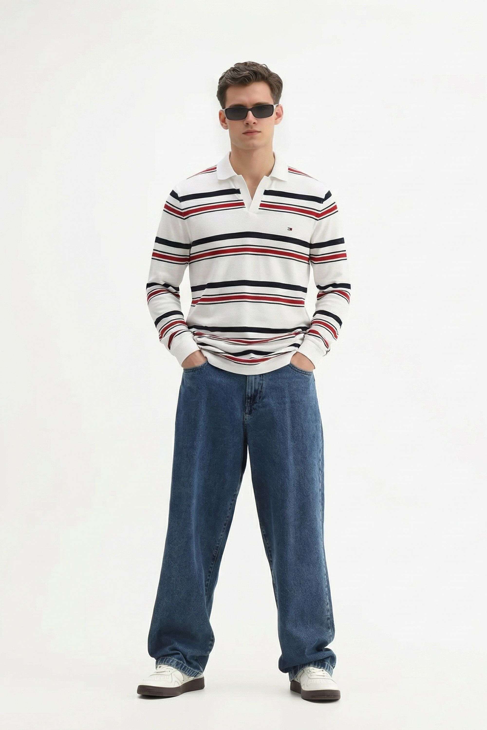Solid-Cotton-Collared-Men-s-T-Shirt