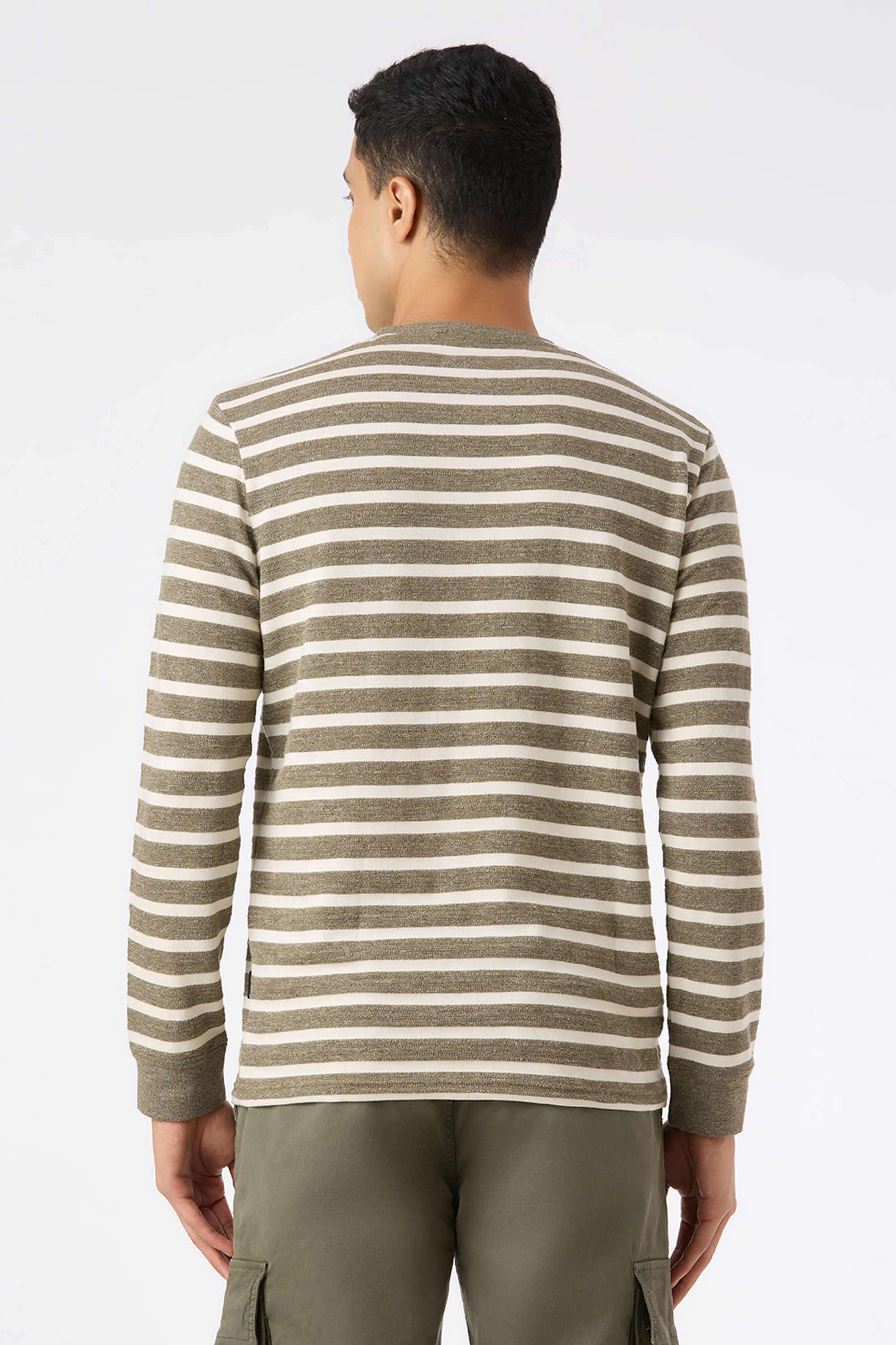 Stripes-Poly-Cotton-Slim-Fit-Men-T-Shirt