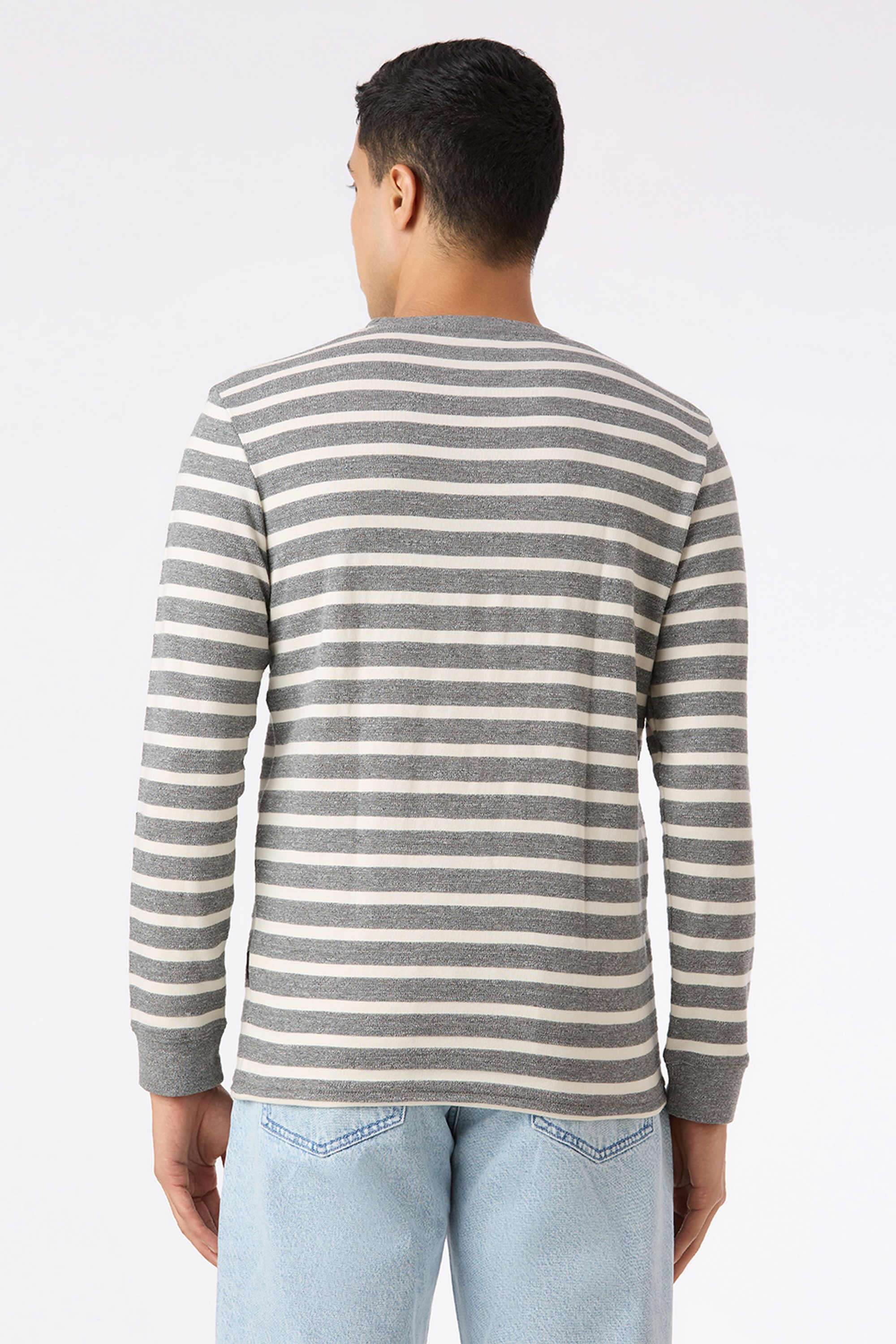 Stripes-Poly-Cotton-Slim-Fit-Men-T-Shirt