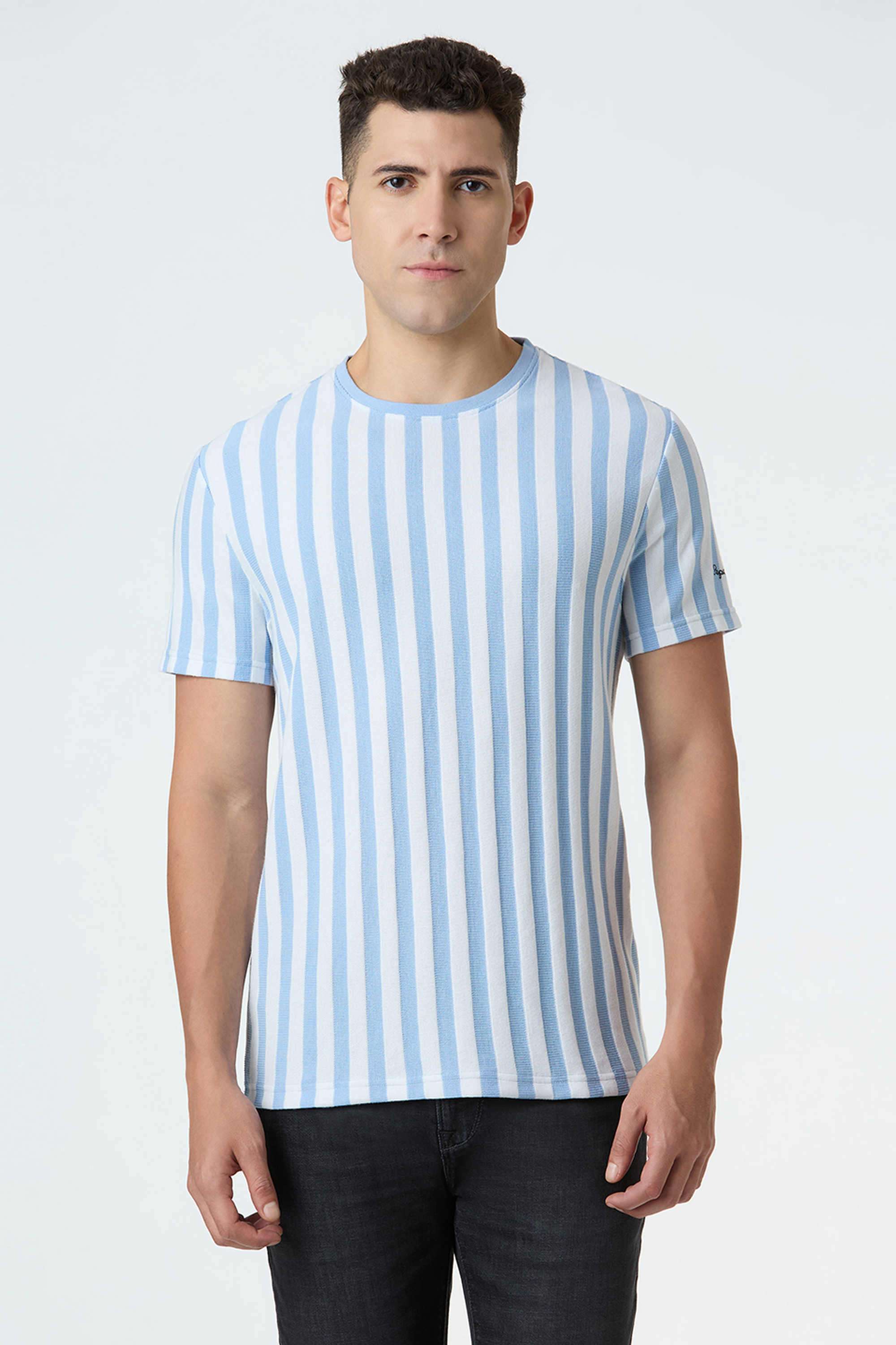 Stripes-Cotton-Slim-Fit-Men-T-Shirt