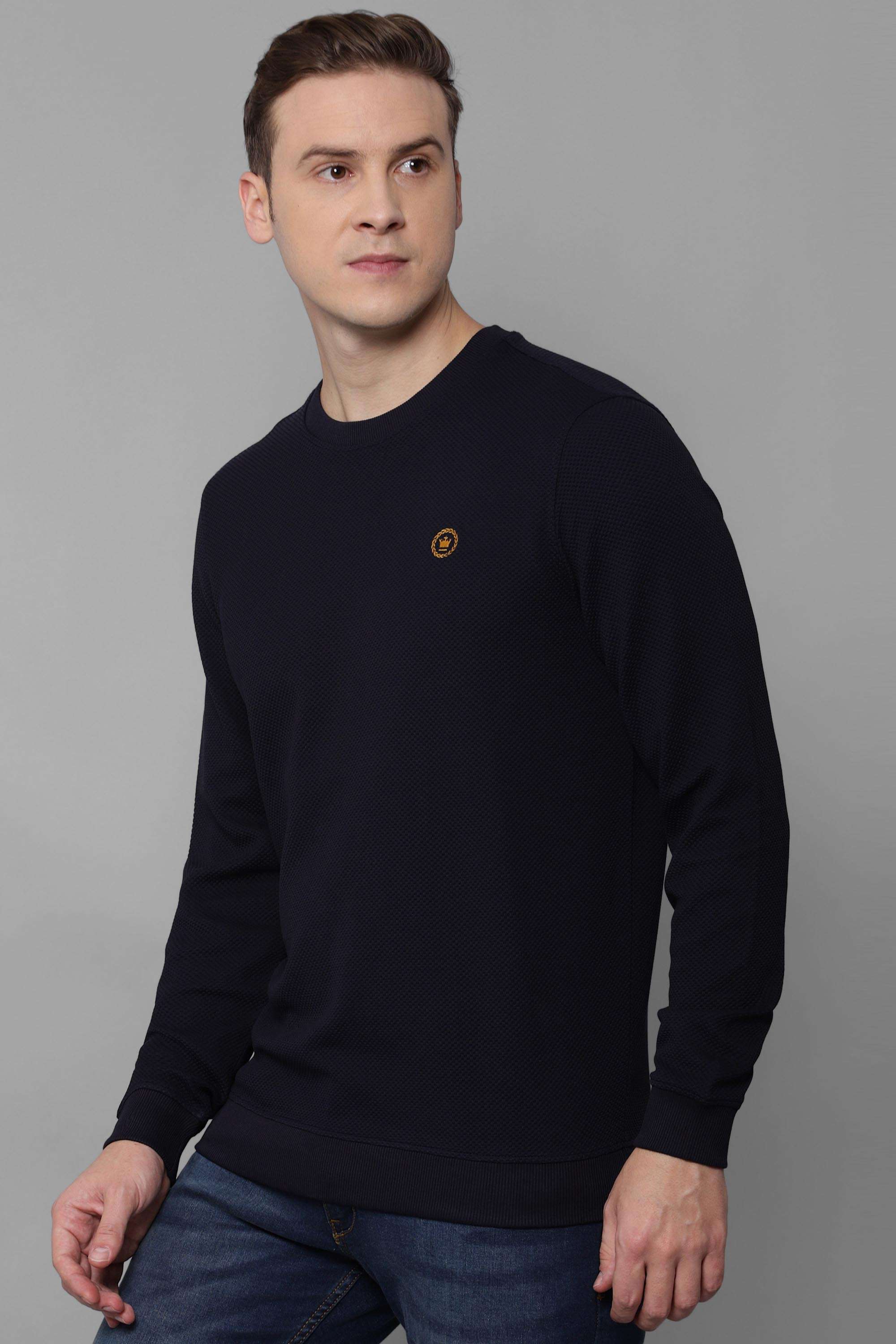 Solid-Poly-Cotton-Regular-Fit-Men-Sweatshirt