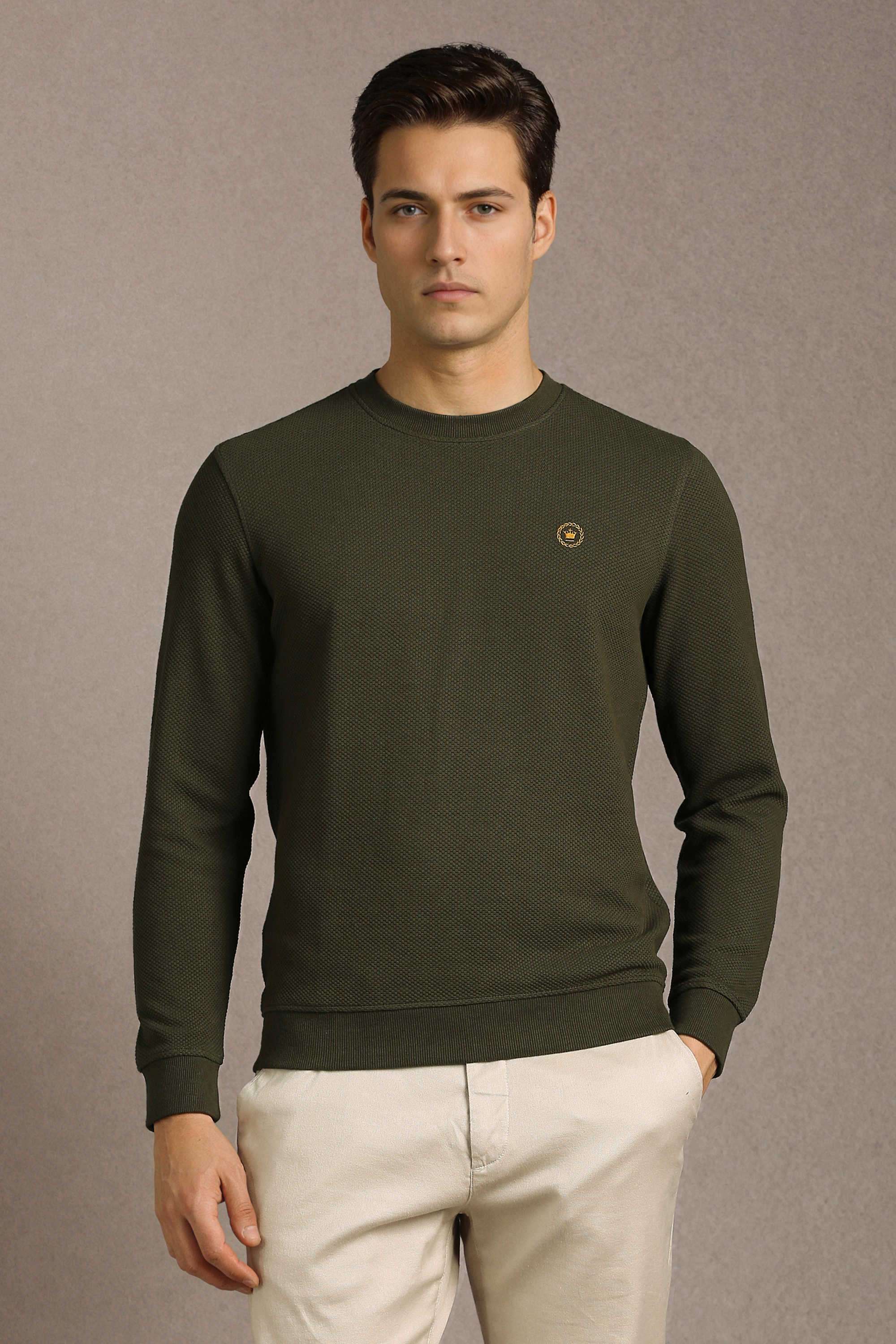Solid-Blended-Fabric-Regular-Fit-Men-Sweatshirt