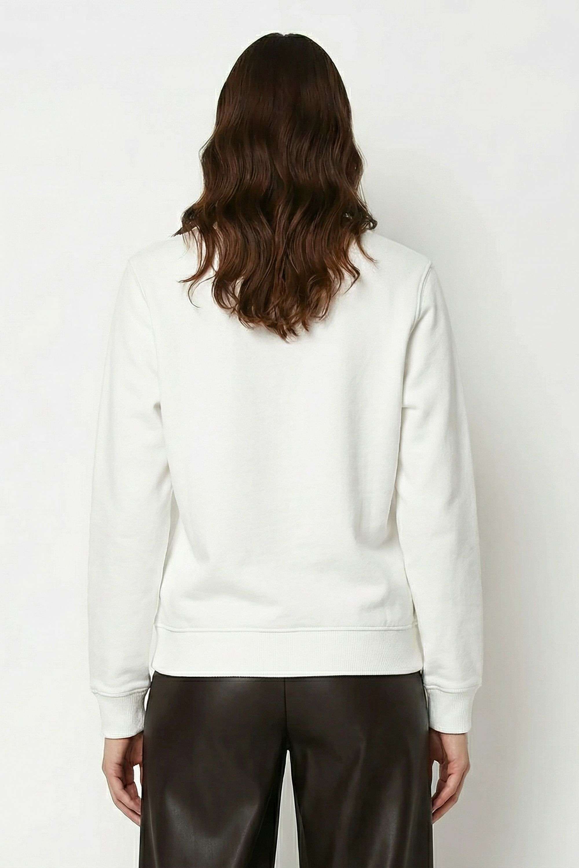 Solid-Round-Neck-Blended-Fabric-Women-s-Sweatshirt