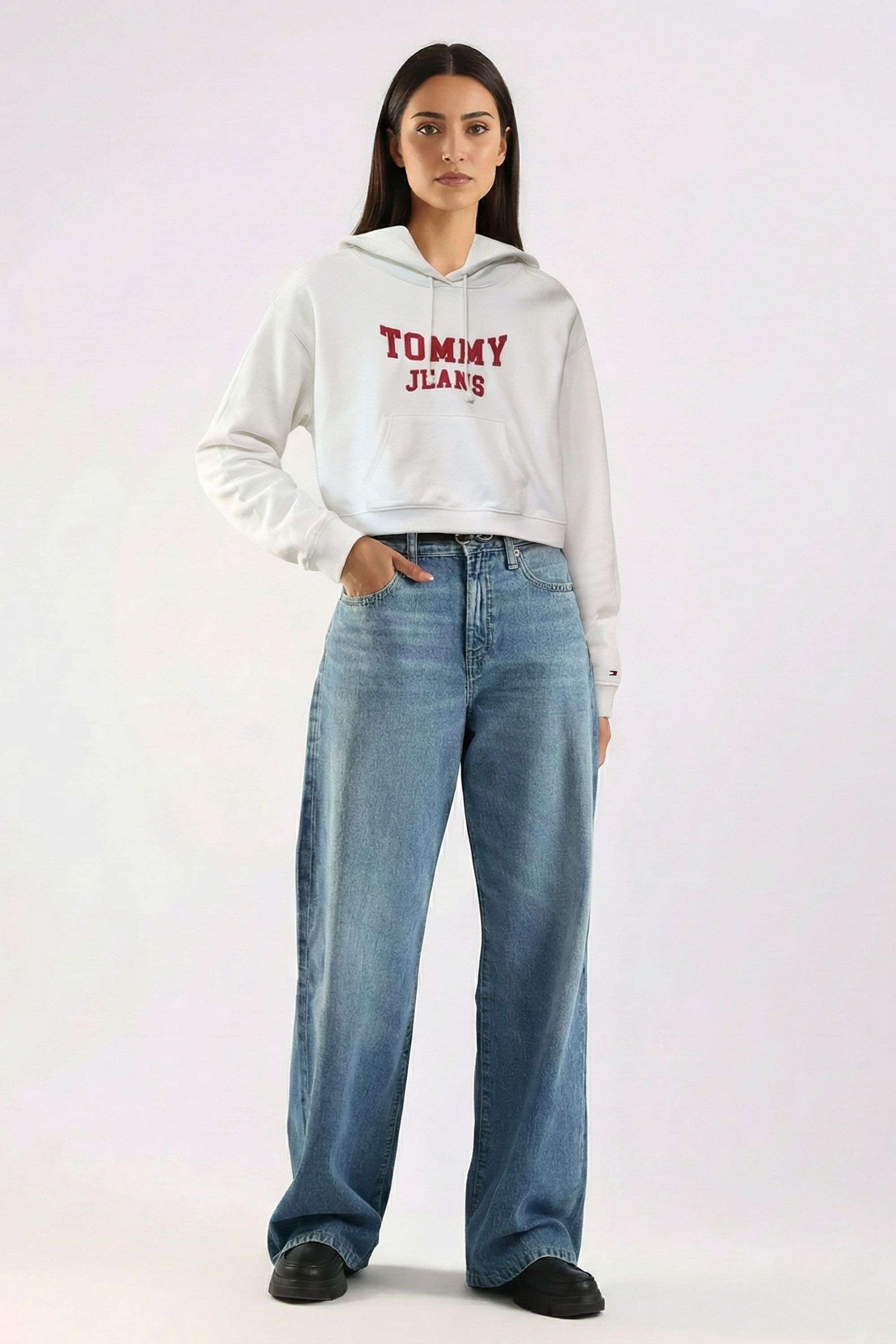 tommy hilfiger Solid Hooded Blended Fabric Women's Sweatshirt-picture-22