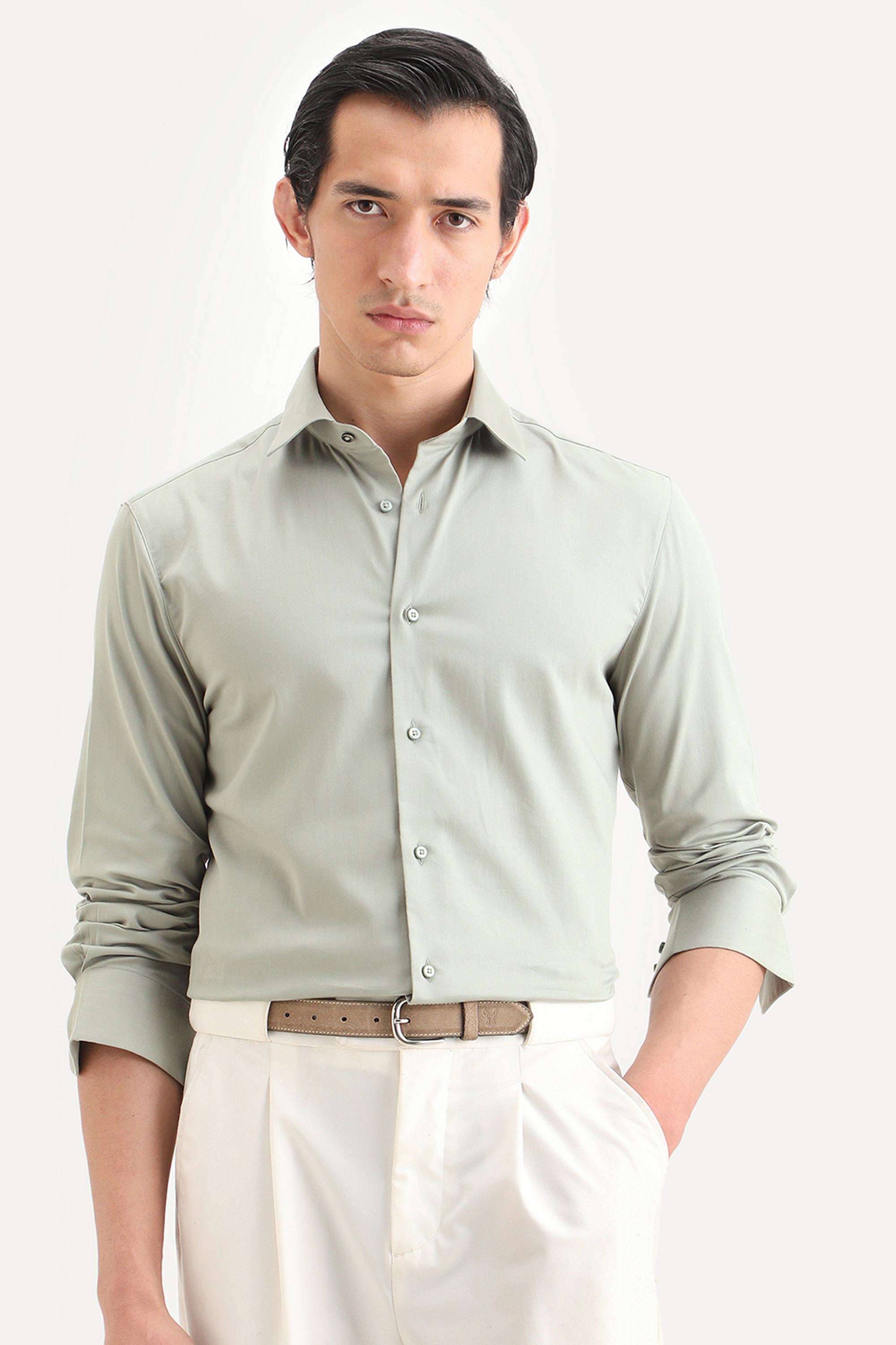 Solid-Cotton-Regular-Fit-Men-Casual-Wear-Shirt