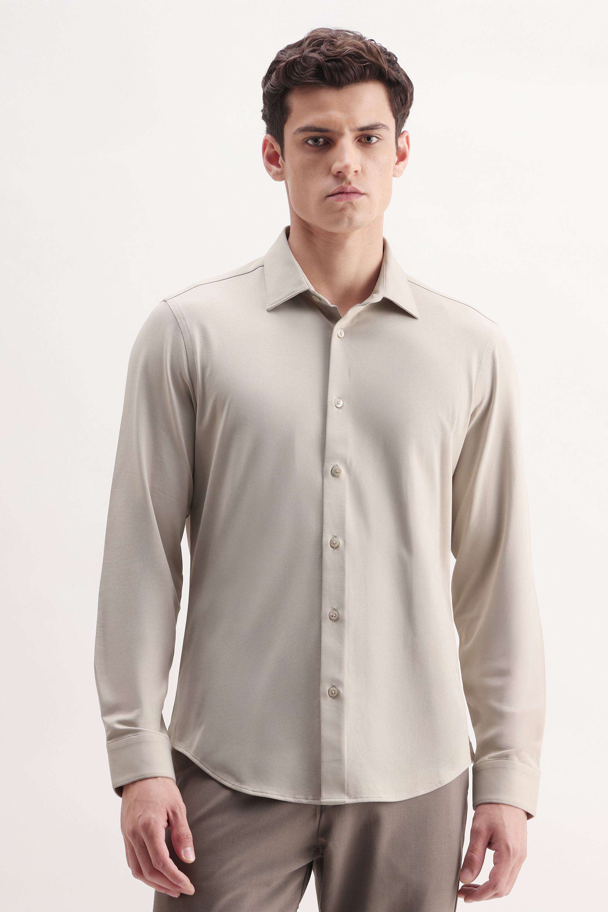 Solid-Cotton-Regular-Fit-Men-Casual-Wear-Shirt