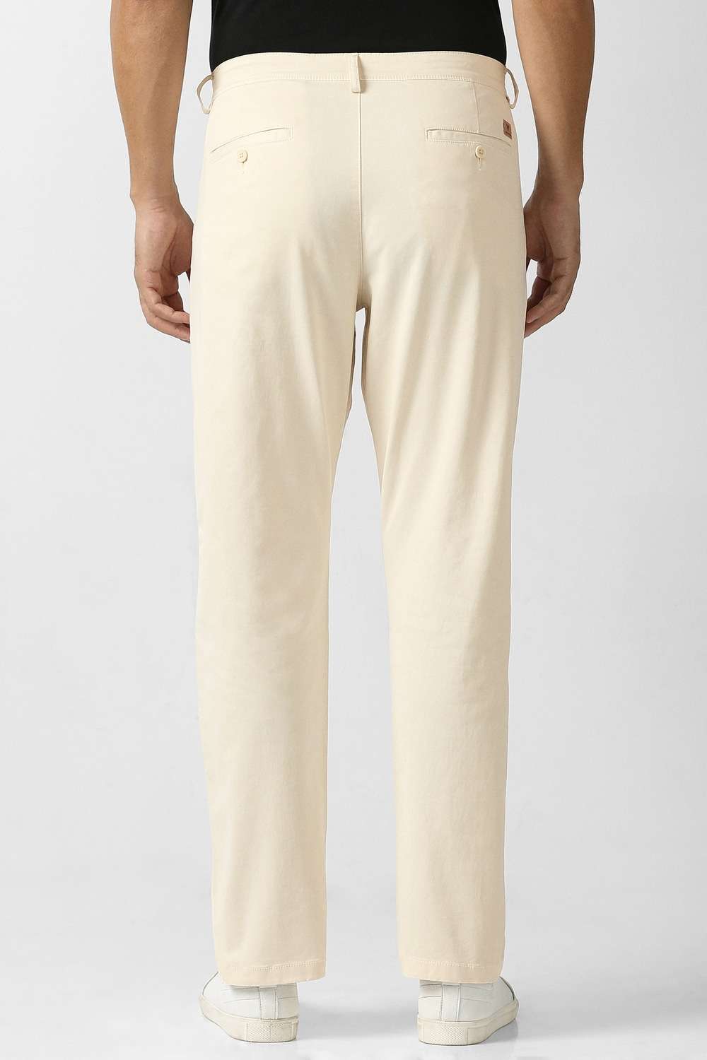 Solid-Cotton-Blend-Relaxed-Fit-Men-s-Casual-Trousers