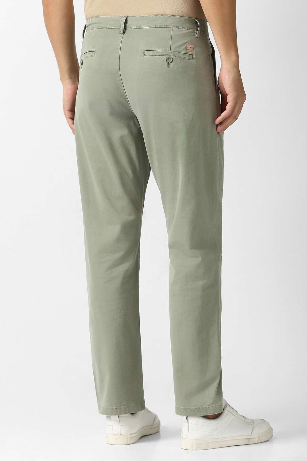 Solid-Cotton-Blend-Relaxed-Fit-Men-s-Casual-Trousers