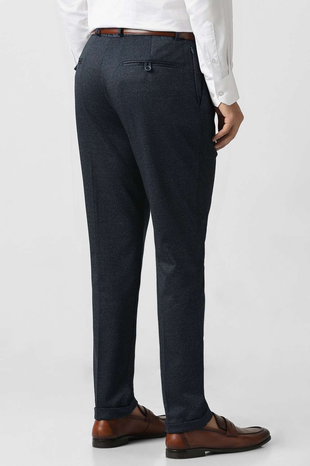 Printed-Blended-Fabric-Slim-Fit-Men-s-Casual-Trousers