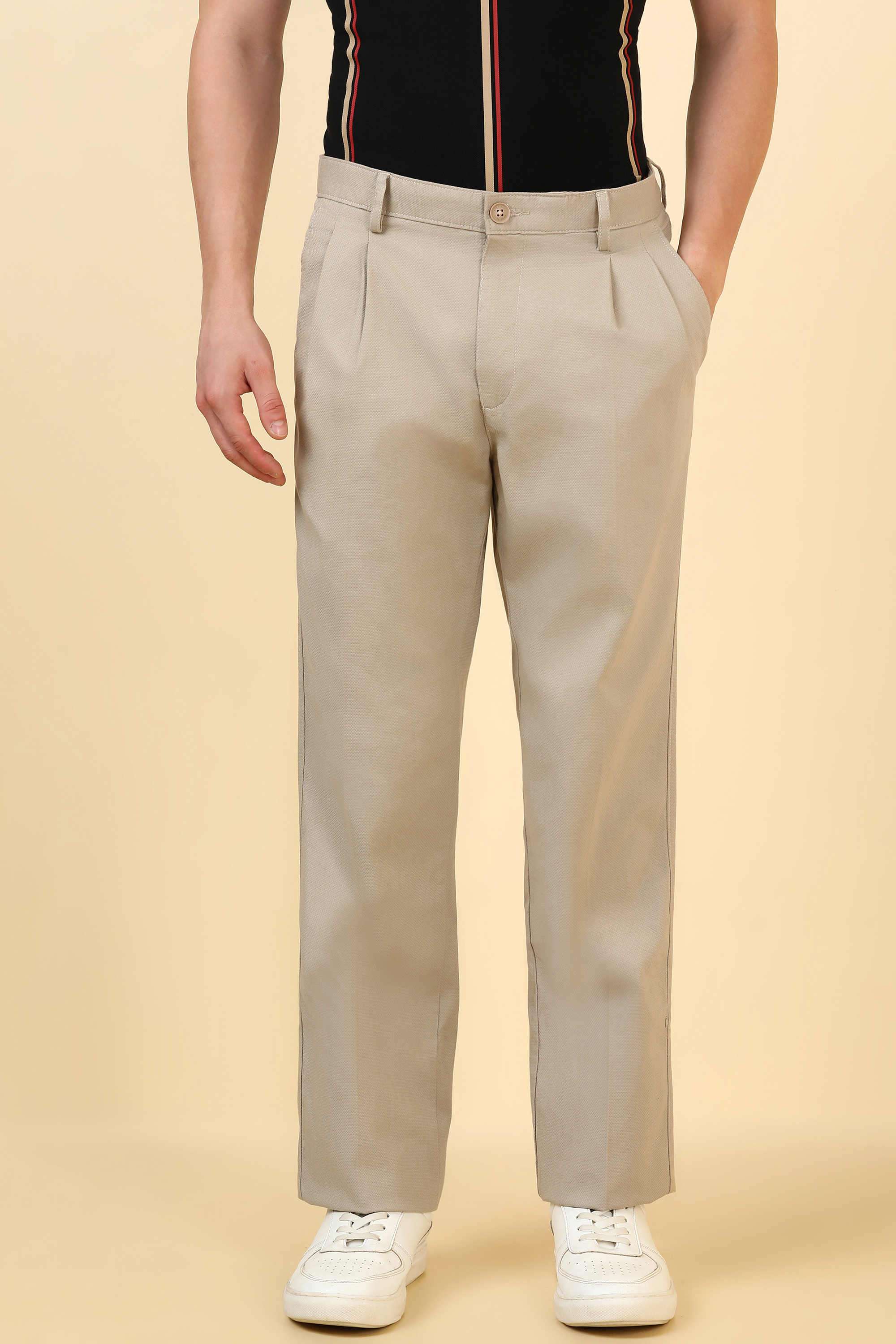 Textured-Cotton-Blend-Regular-Fit-Formal-Trousers