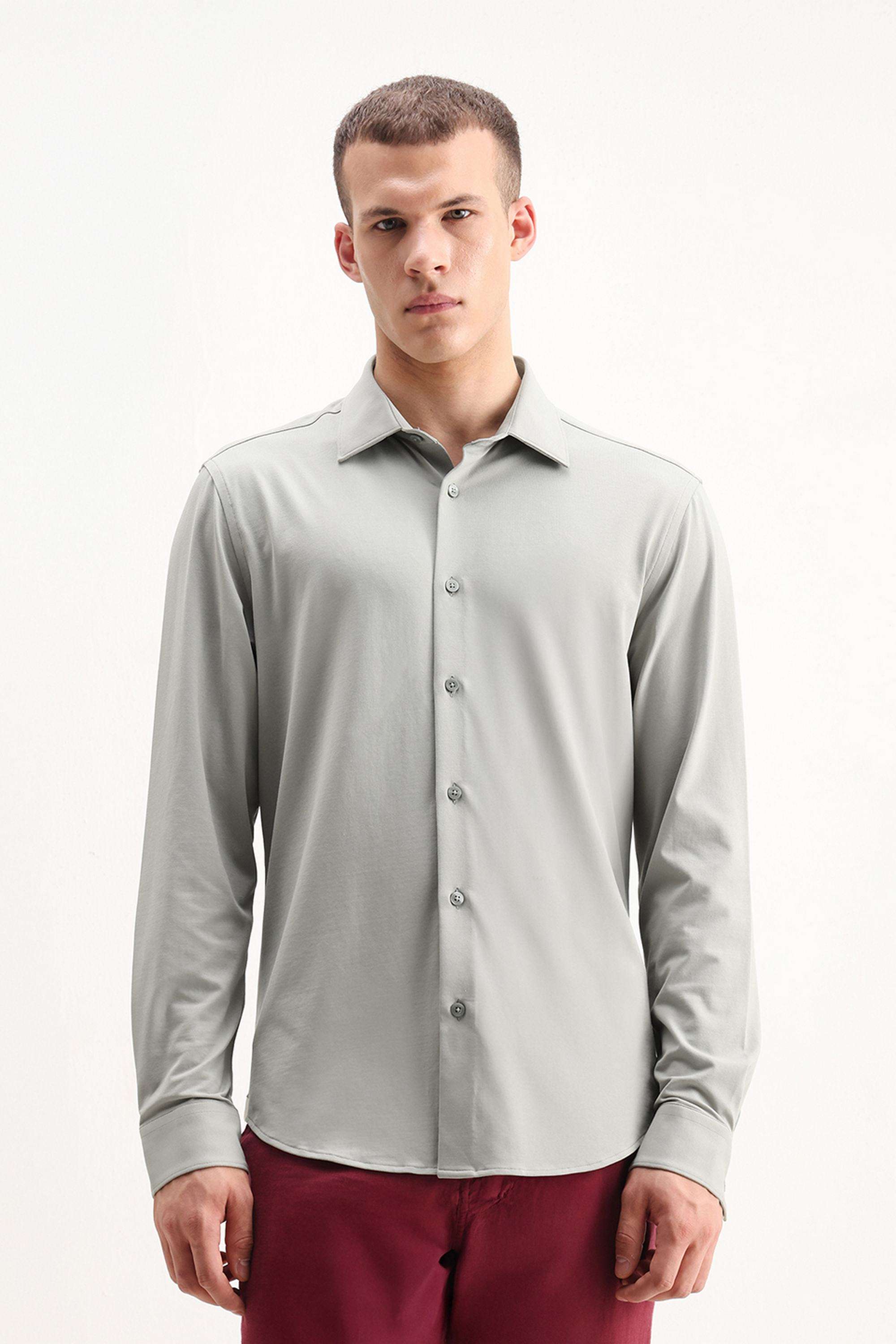 Solid-Cotton-Regular-Fit-Men-Casual-Wear-Shirt