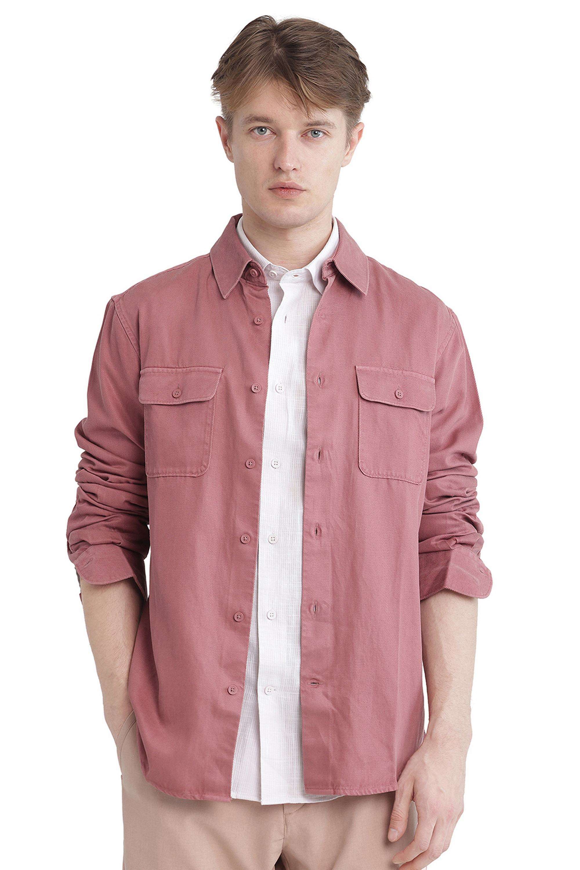 Solid-Cotton-Regular-Fit-Men-Casual-Wear-Shirt