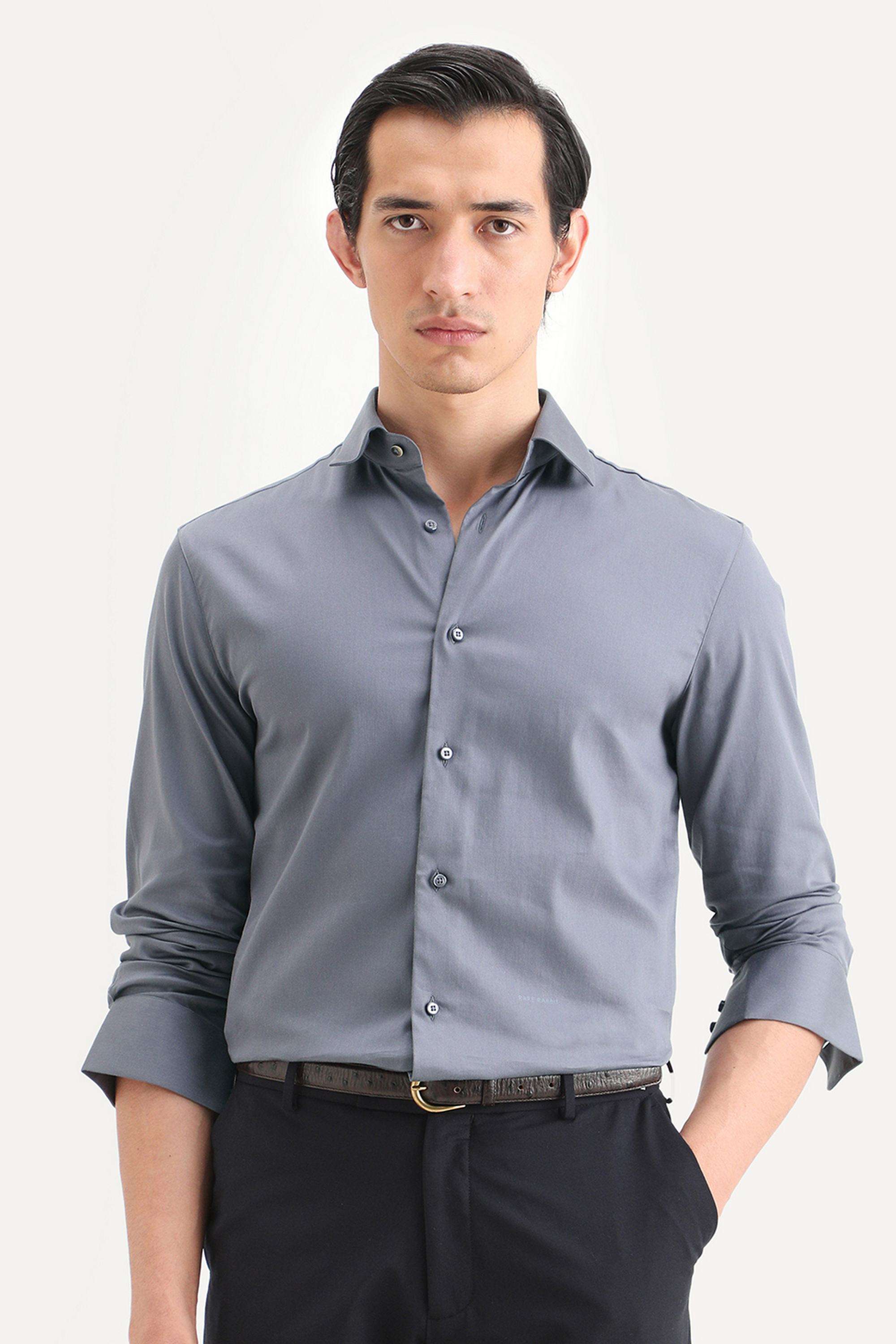 Solid-Cotton-Regular-Fit-Men-Casual-Wear-Shirt
