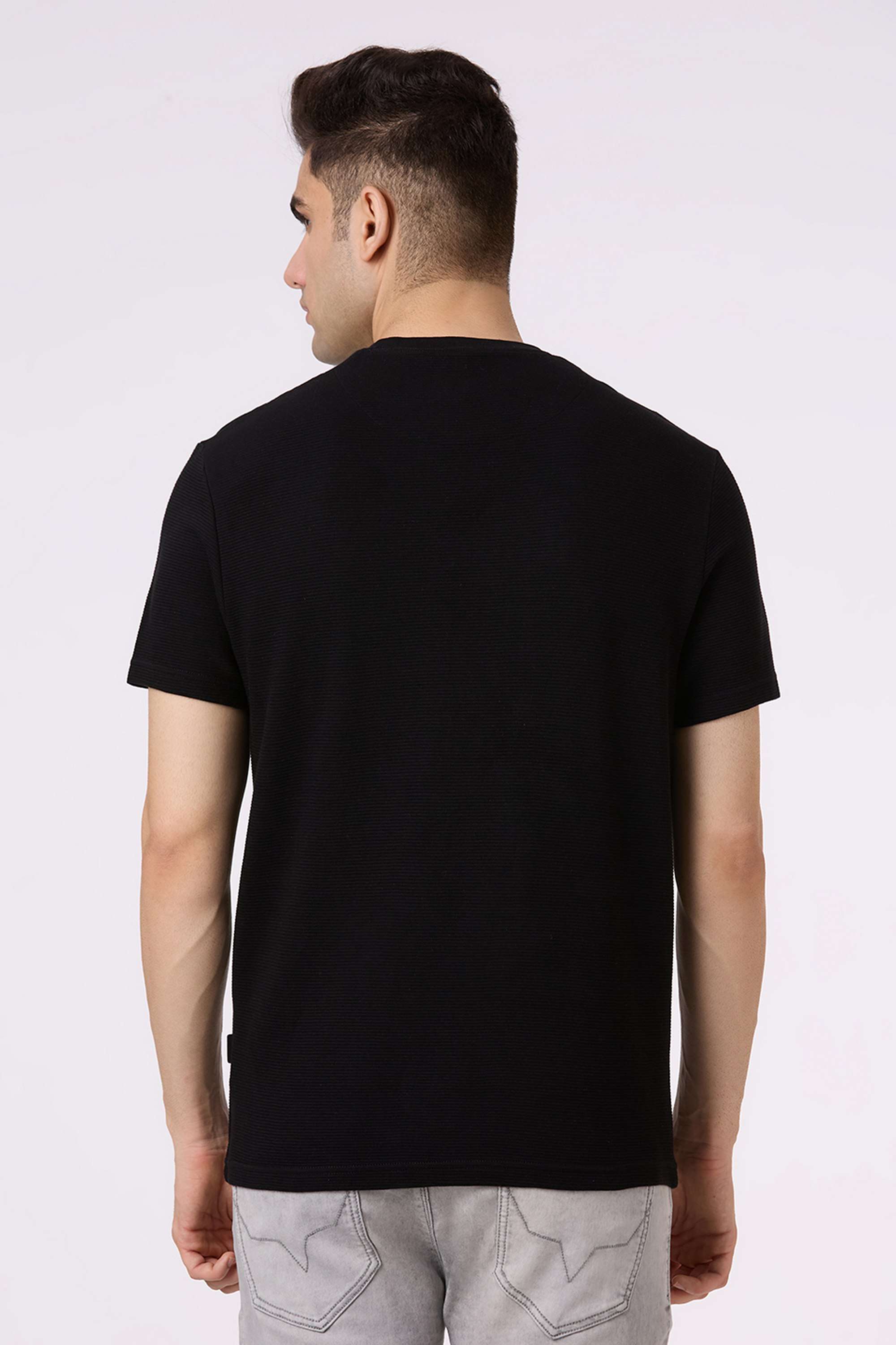 Solid-Cotton-Slim-Fit-Men-T-Shirt