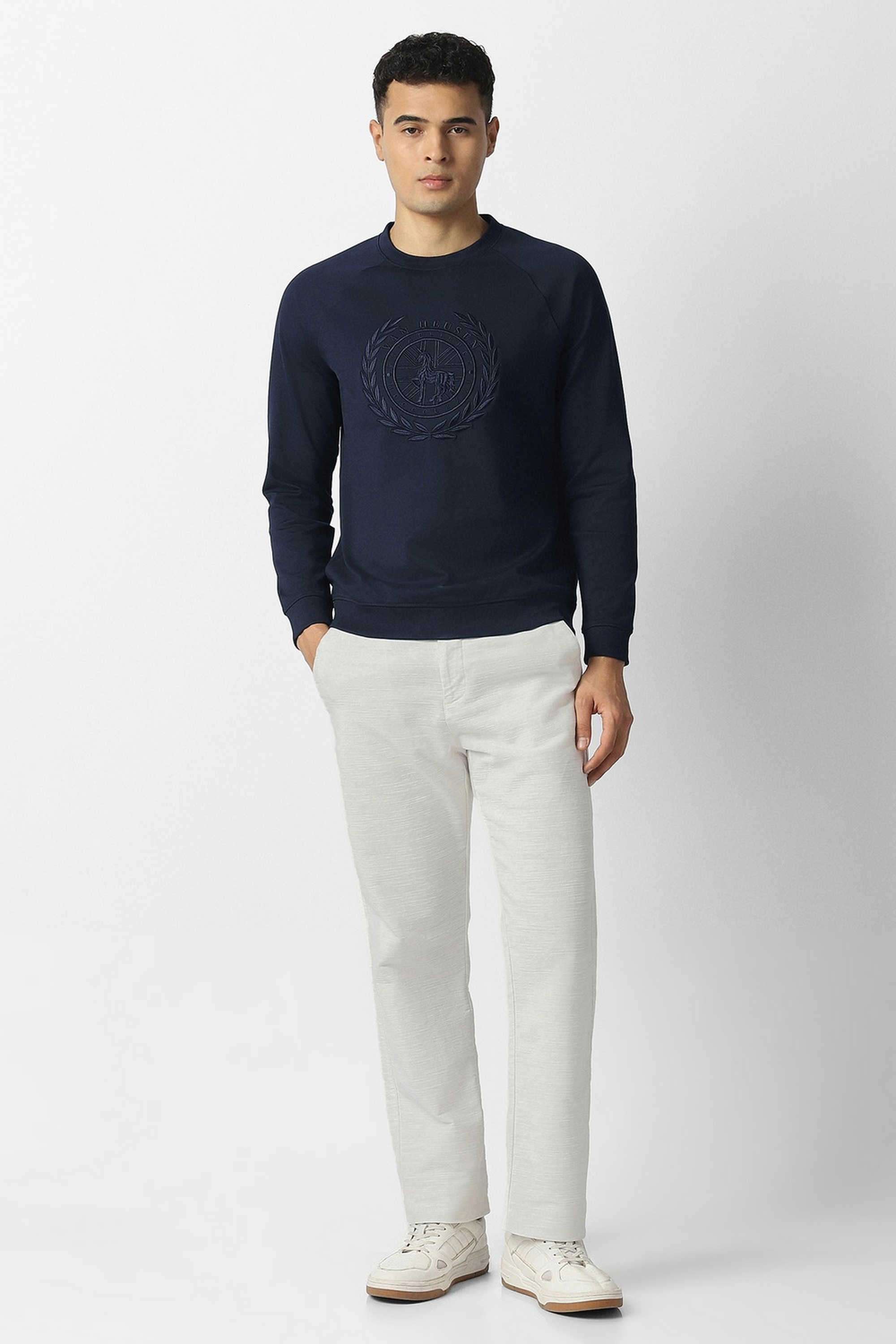 Solid-Cotton-Regular-Fit-Men-s-Sweatshirt