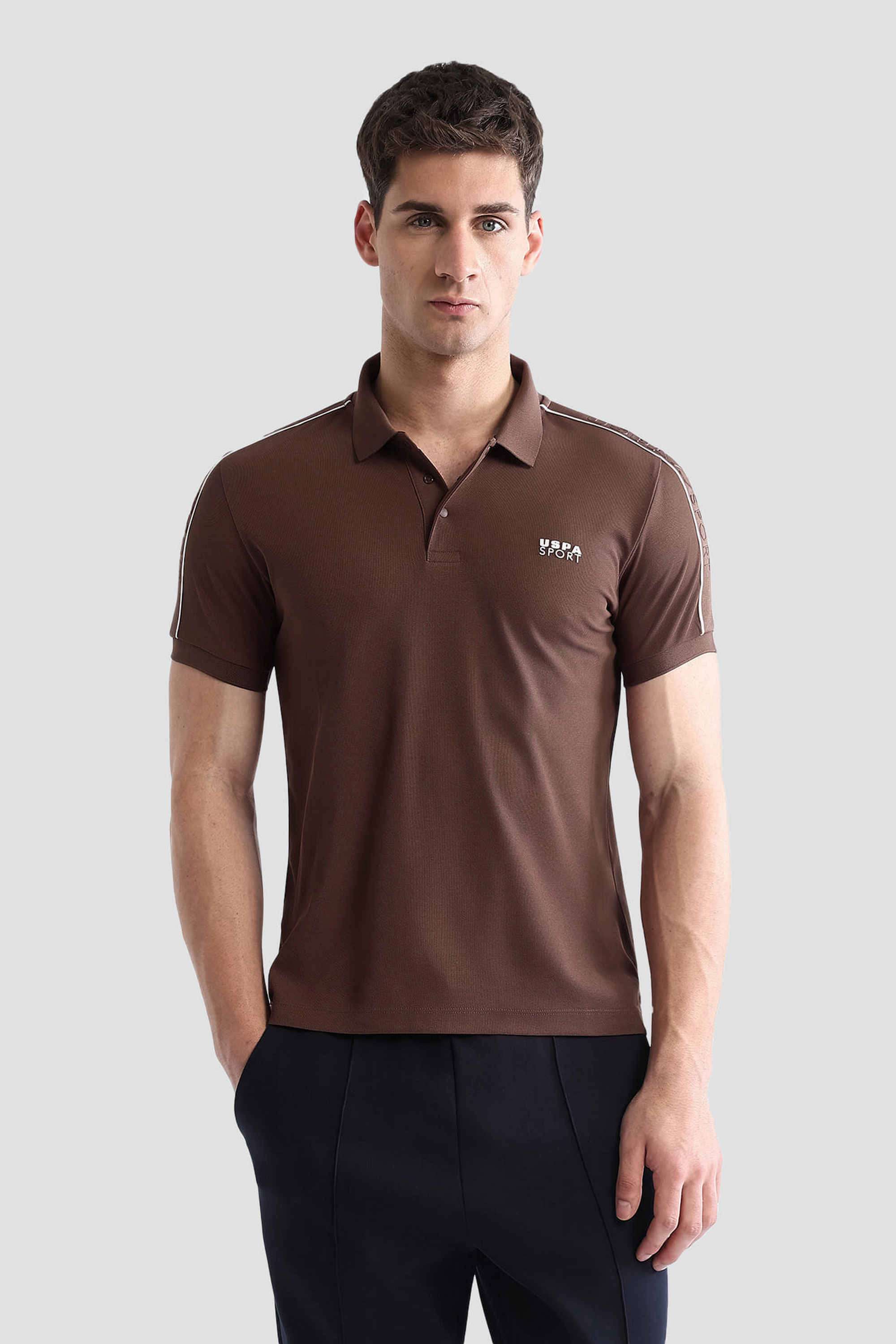 Solid-Polyester-Polo-Men-s-T-Shirt