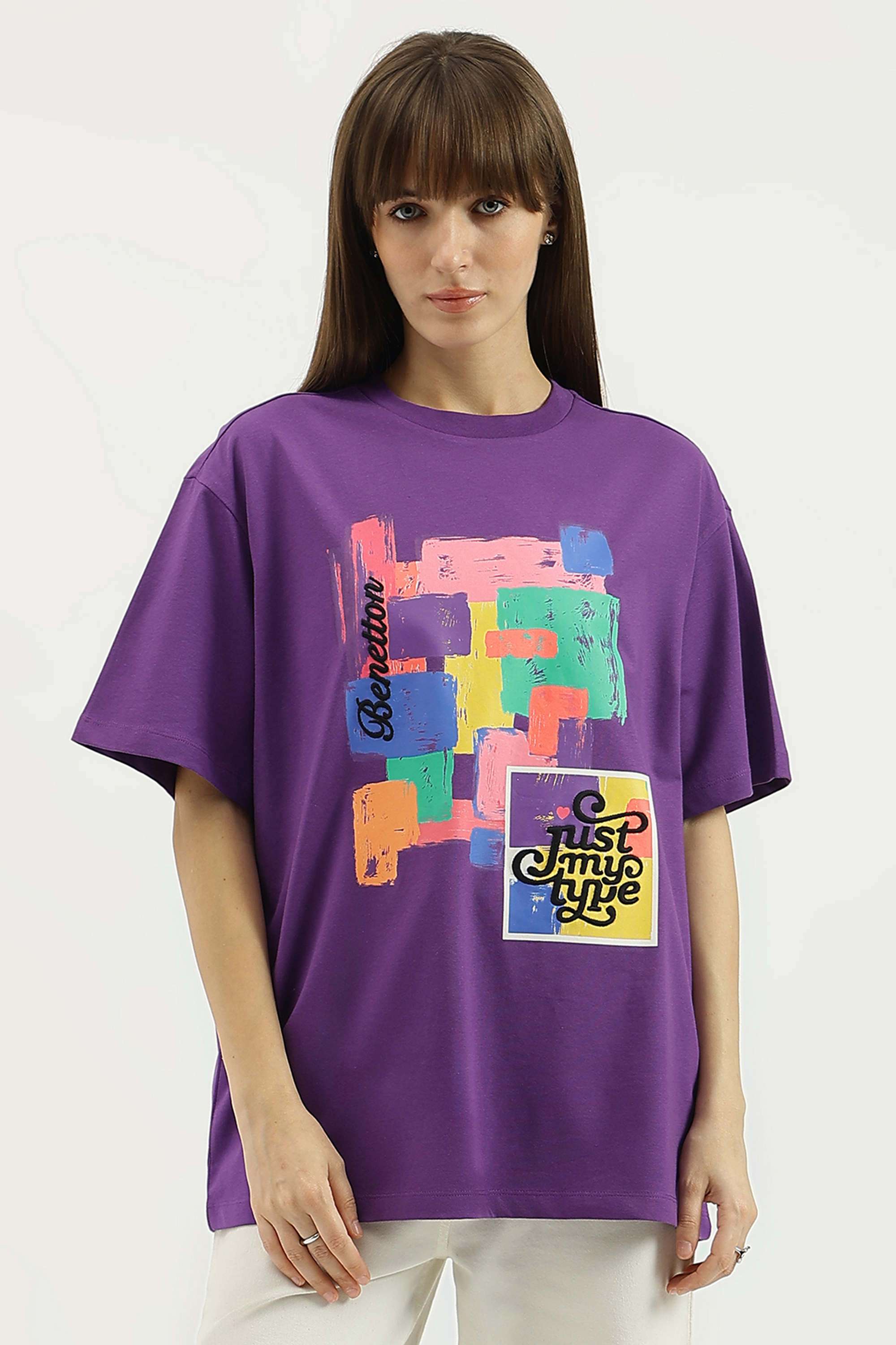 Solid-Blended-Fabric-Regular-Fit-Women-s-Top