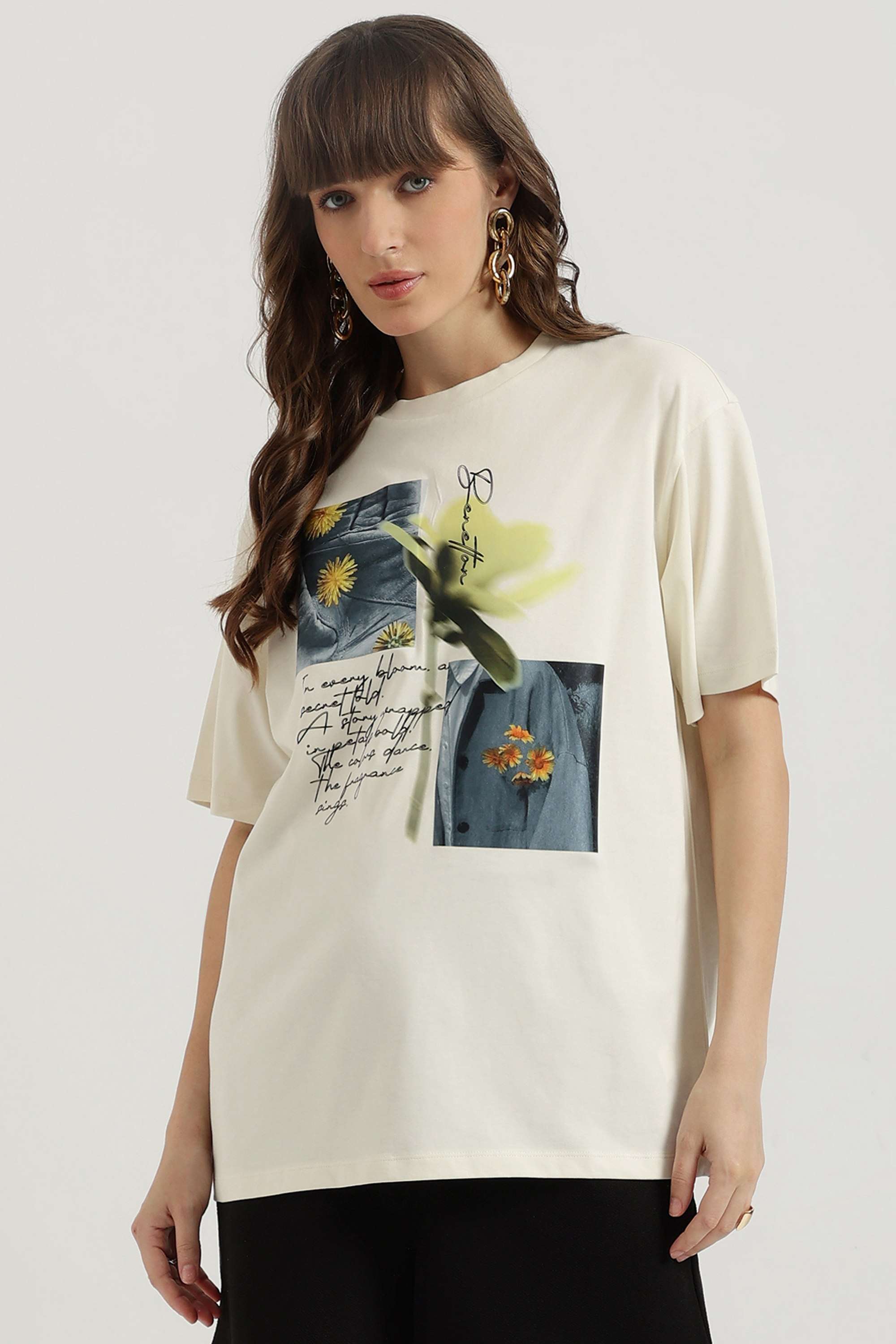 Printed-Blended-Fabric-Women-s-T-Shirt