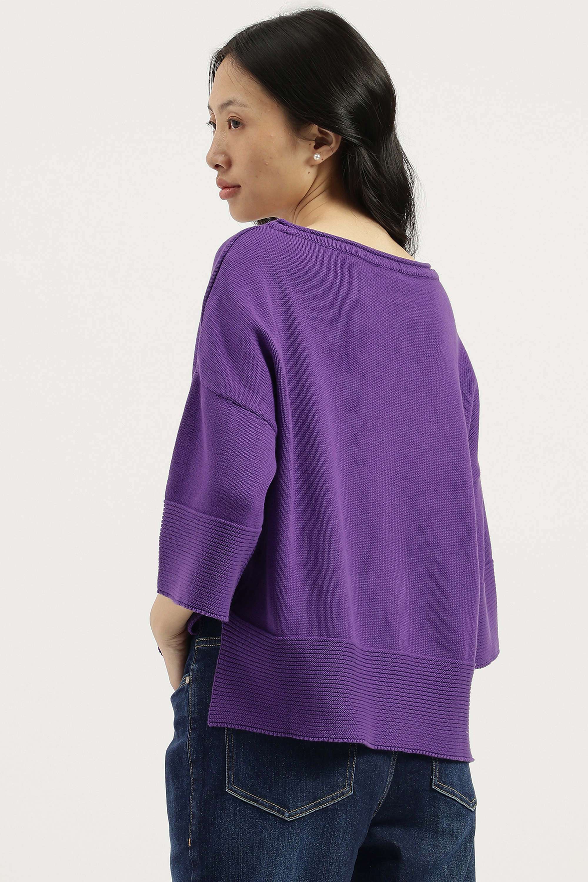 Solid-Blended-Fabric-Regular-Fit-Women-s-Sweater