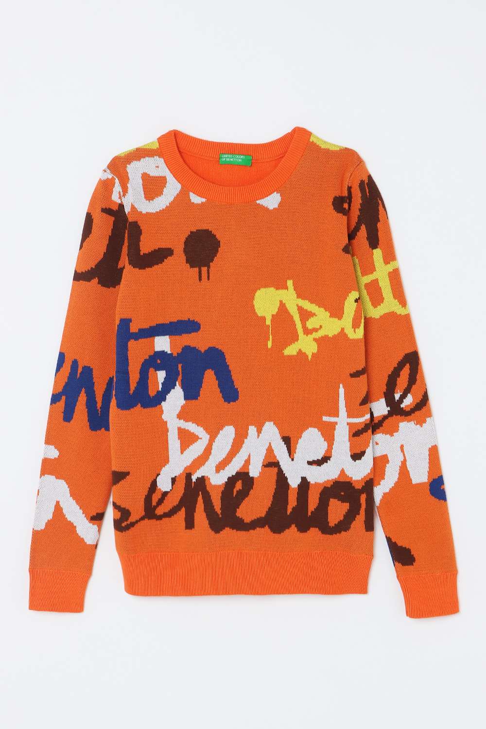 Solid-Blended-Fabric-Round-Neck-Unisex-Sweater