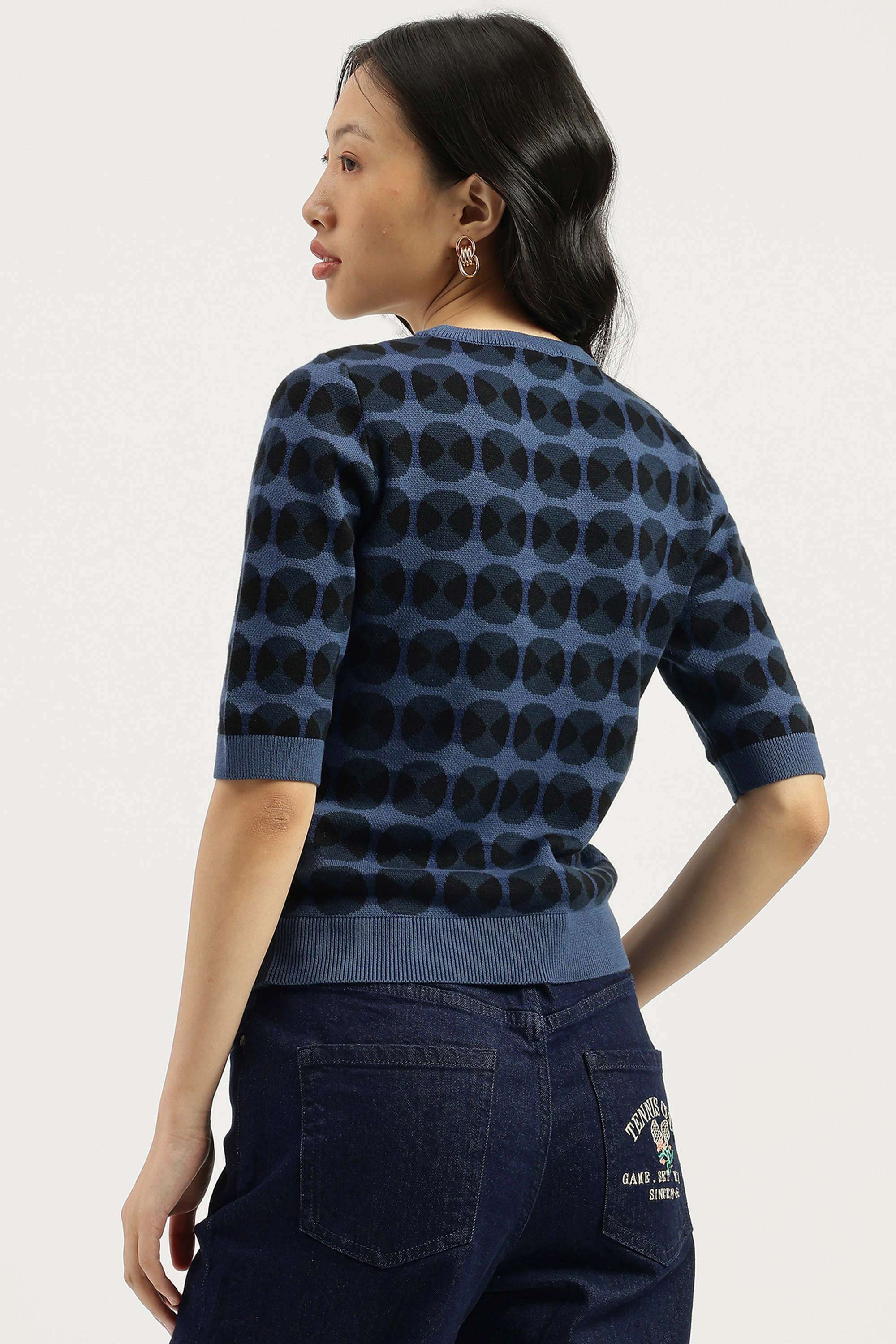 Solid-Blended-Fabric-Regular-Fit-Women-s-Sweater