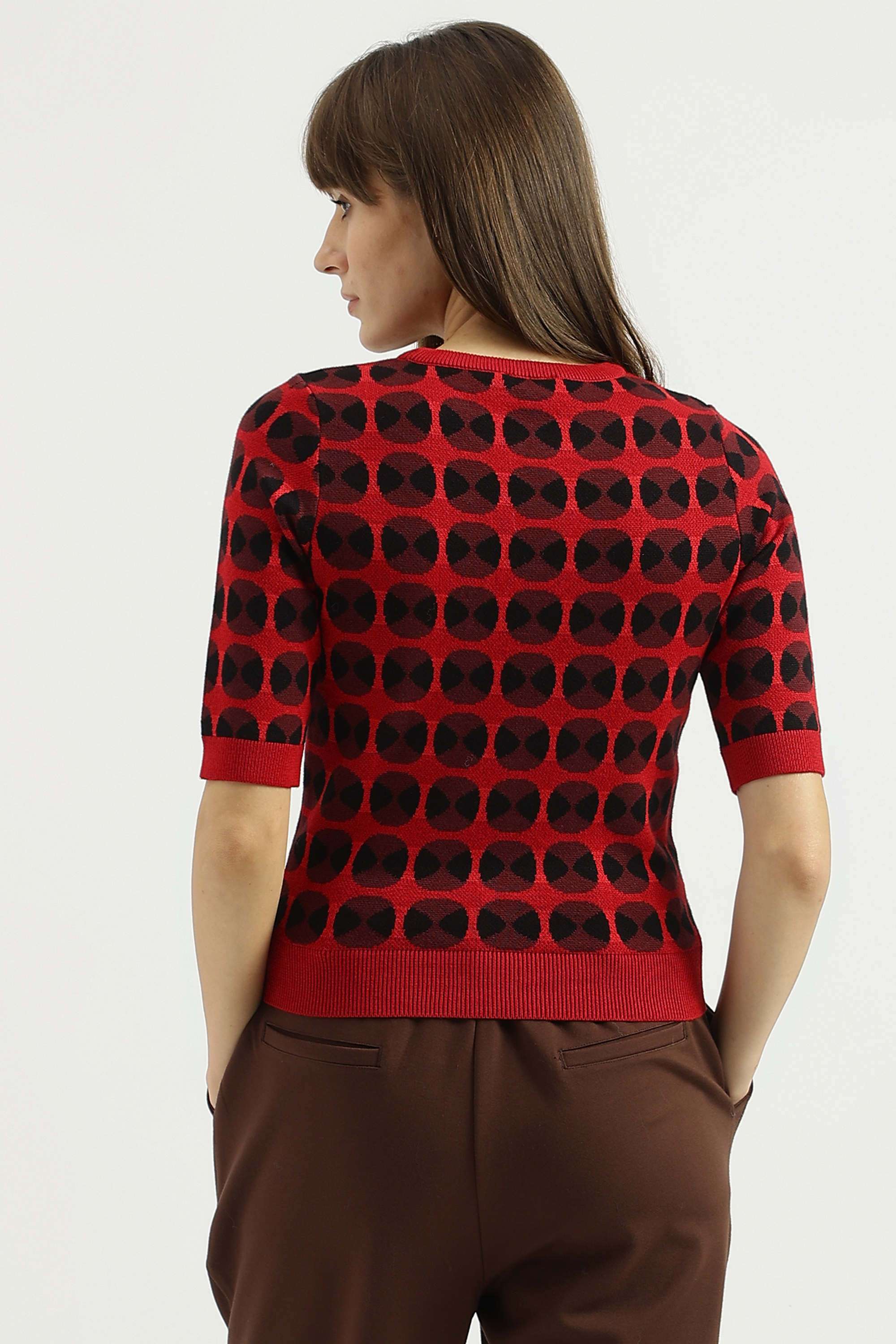 Solid-Blended-Fabric-Regular-Fit-Women-s-Sweater