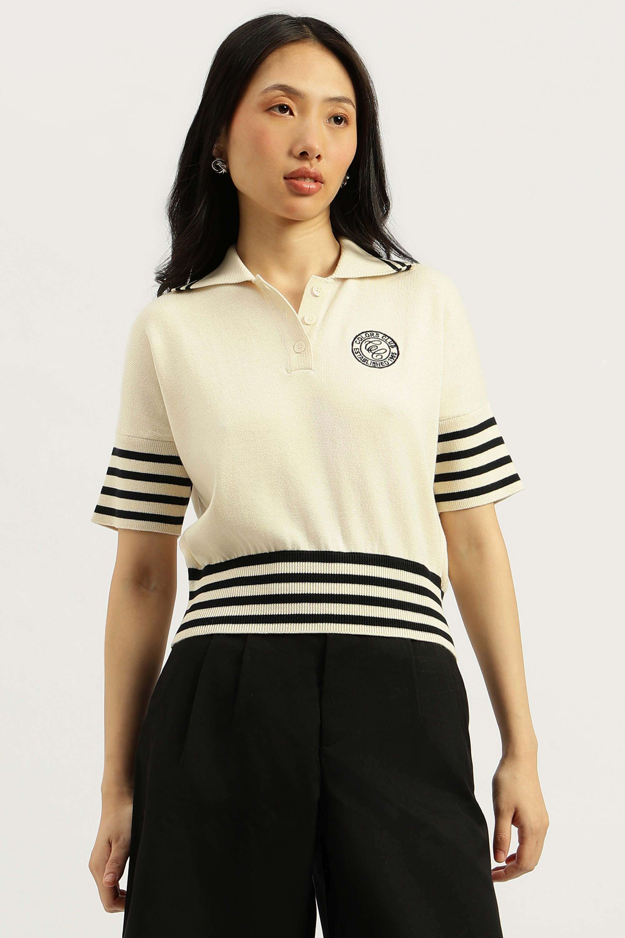 Solid-Blended-Fabric-Regular-Fit-Women-s-Sweater