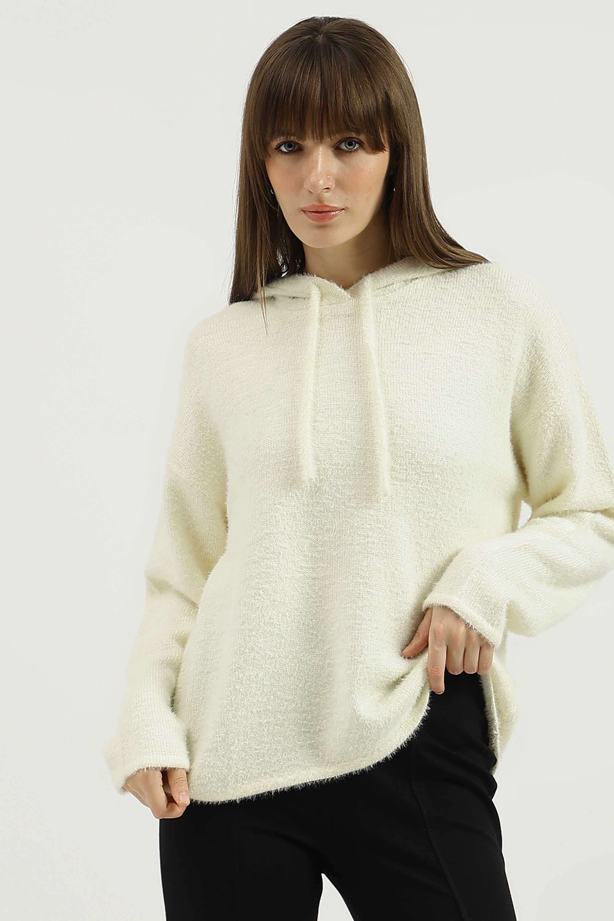 Solid-Blended-Fabric-Regular-Fit-Women-s-Sweater