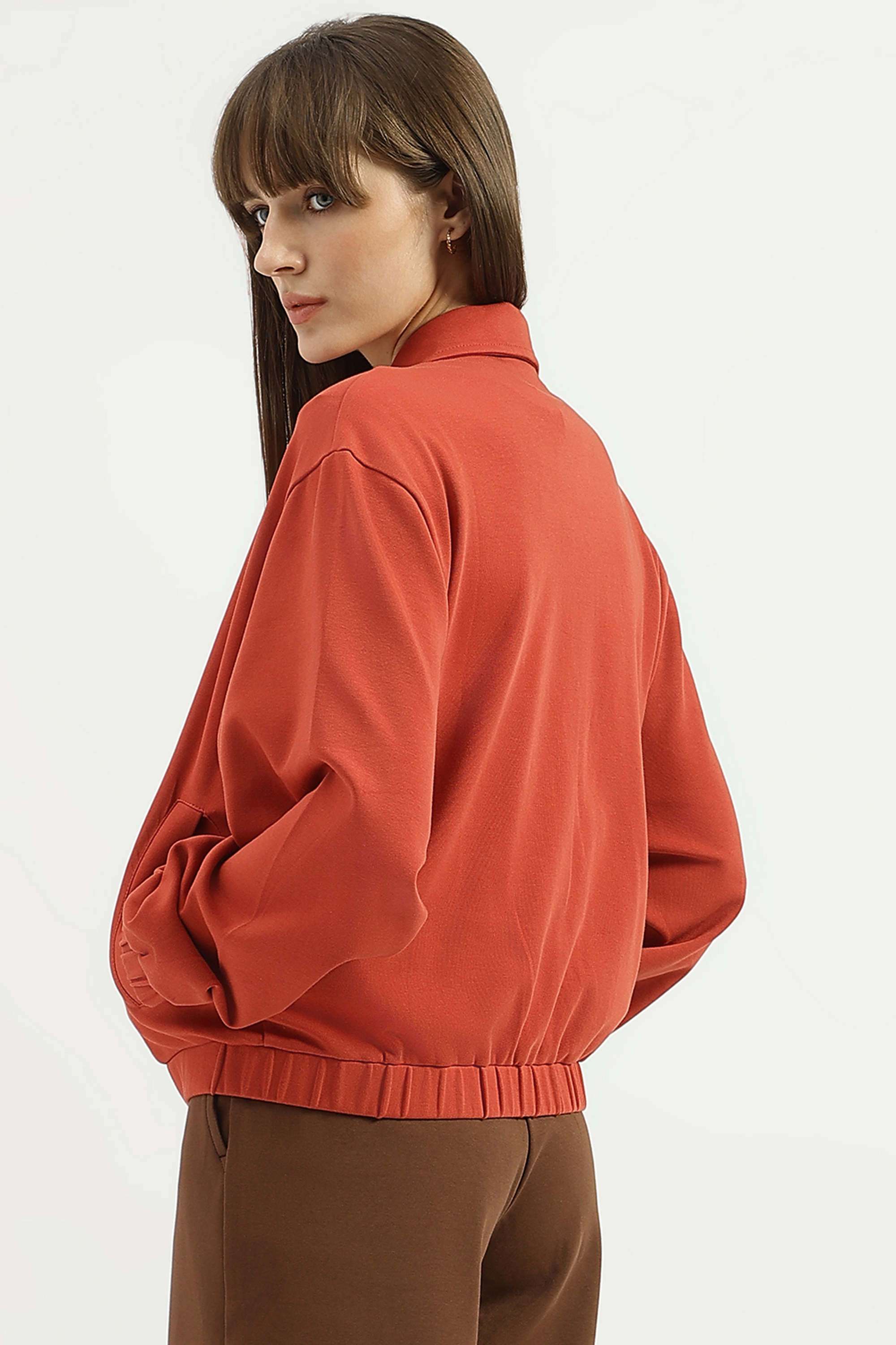 Solid-Blended-Fabric-Regular-Fit-Women-s-Sweatshirt