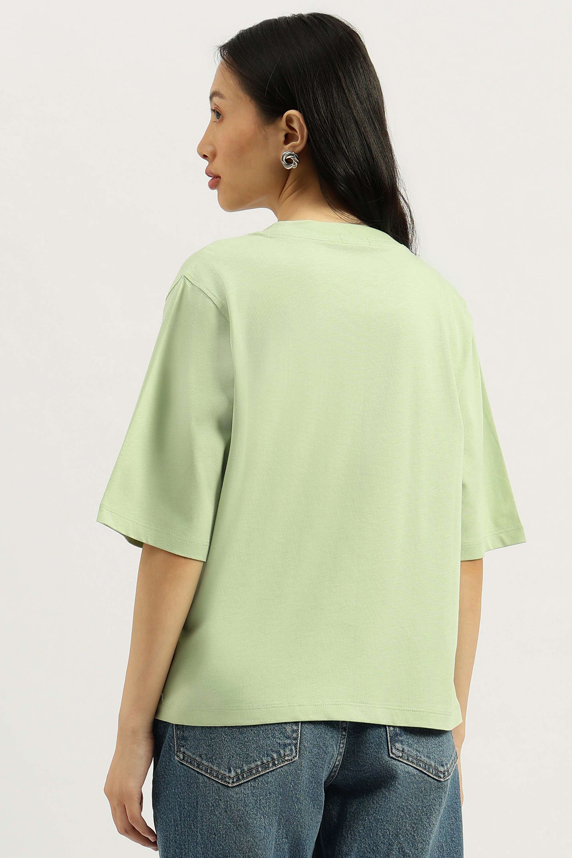 Solid-Blended-Fabric-Regular-Fit-Women-s-Top