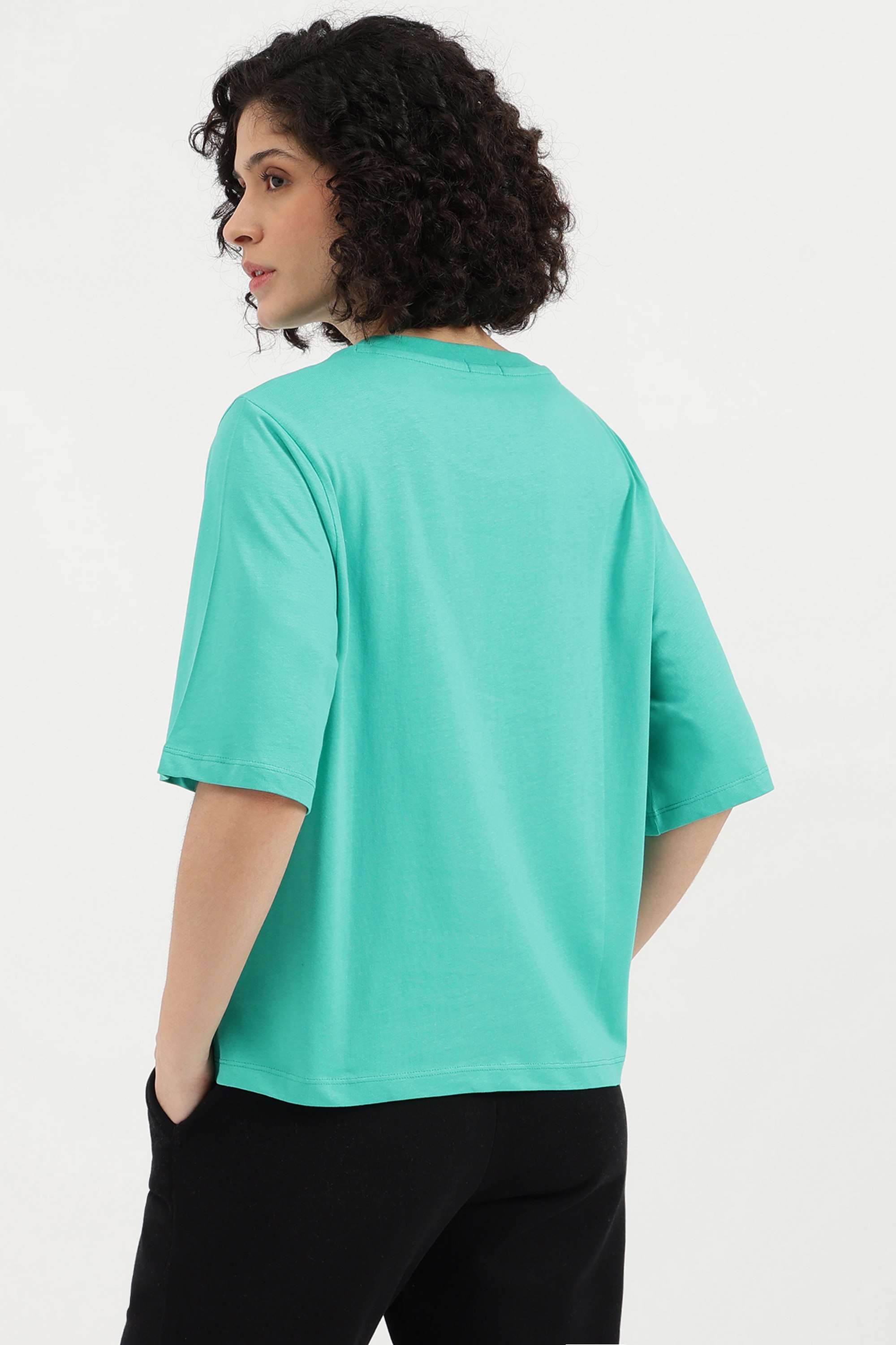 Printed-Blended-Fabric-Women-s-T-Shirt