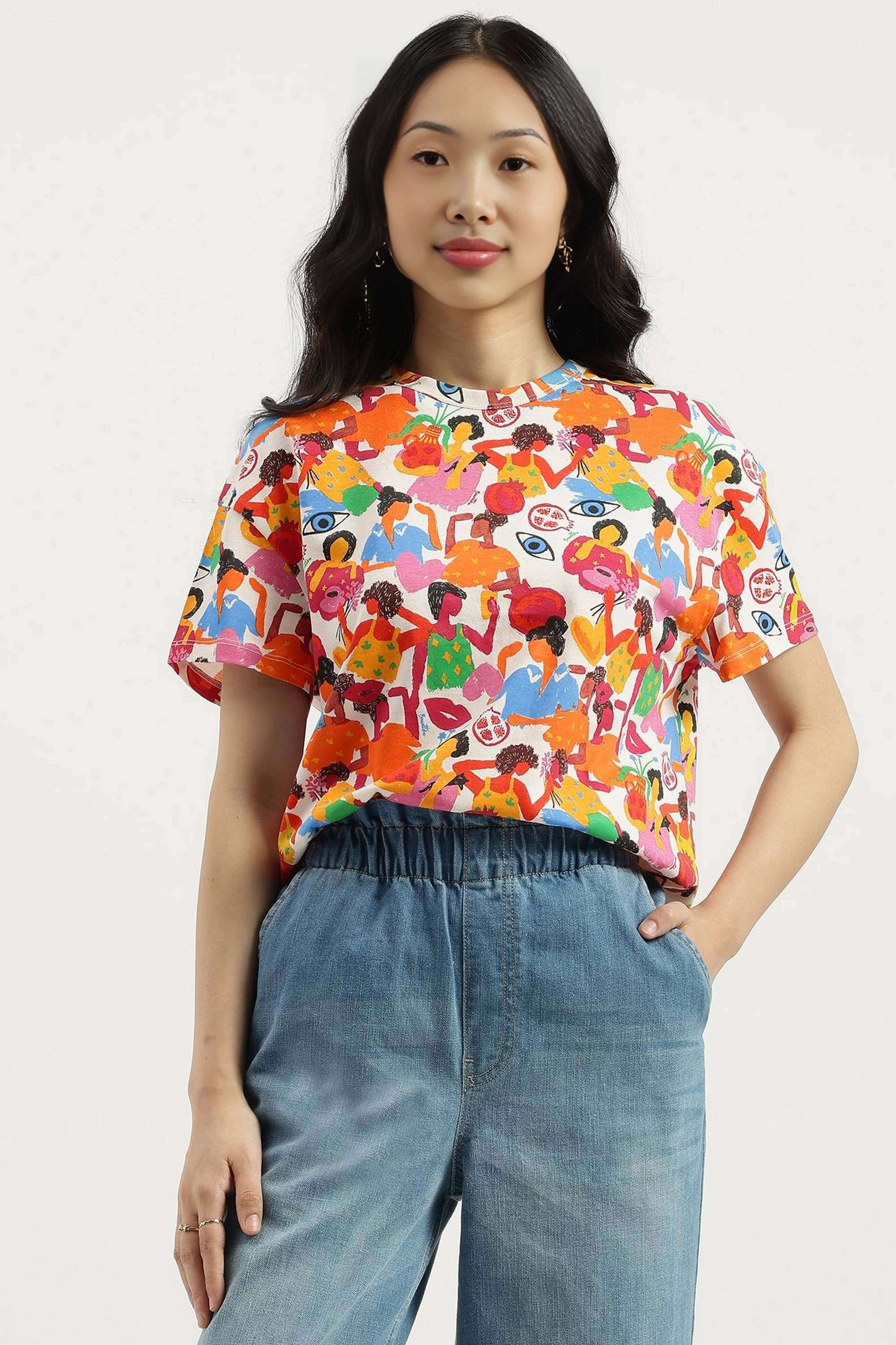 Solid-Blended-Fabric-Regular-Fit-Women-s-Top