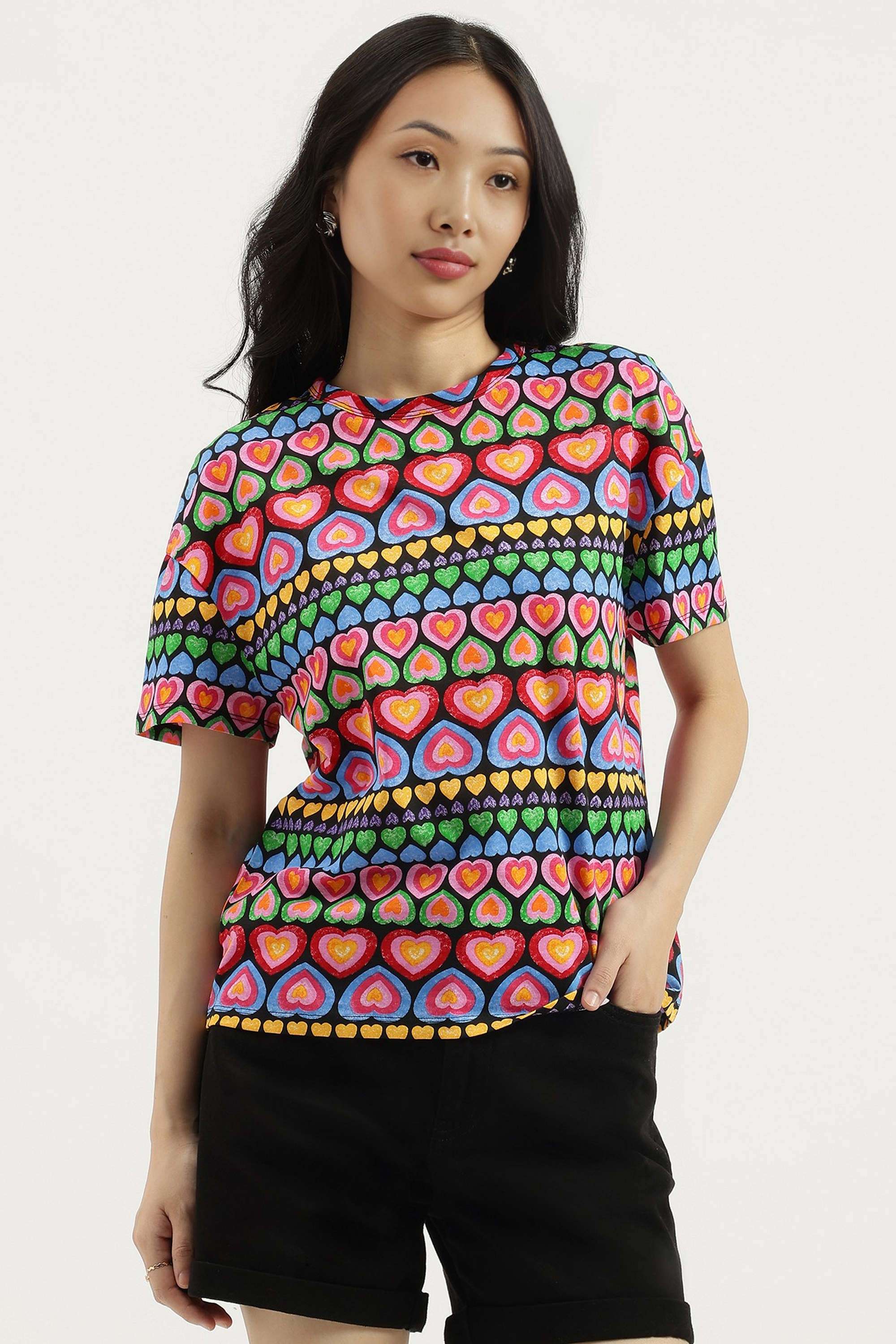 Solid-Blended-Fabric-Regular-Fit-Women-s-Top