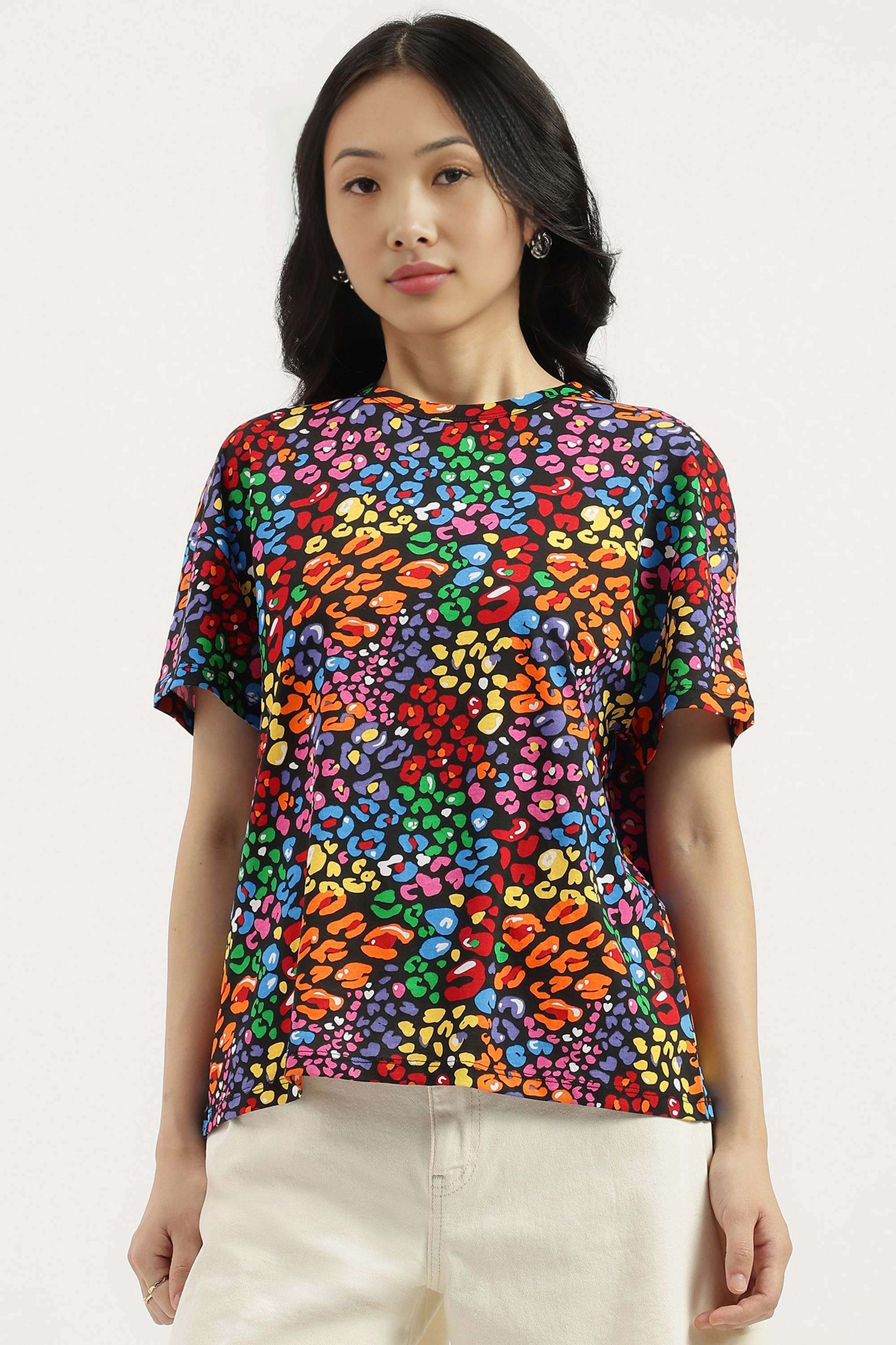 Solid-Blended-Fabric-Regular-Fit-Women-s-Top